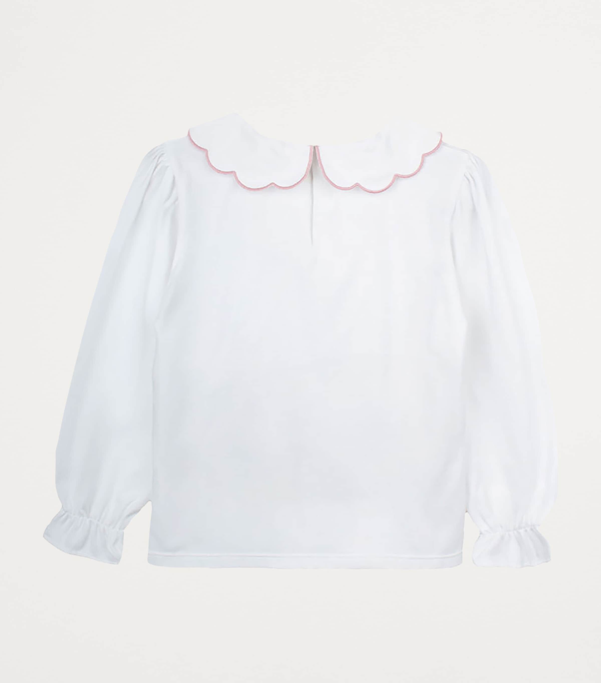 Ava Blouse (2-5 Years) WHITE/PINK Image 2