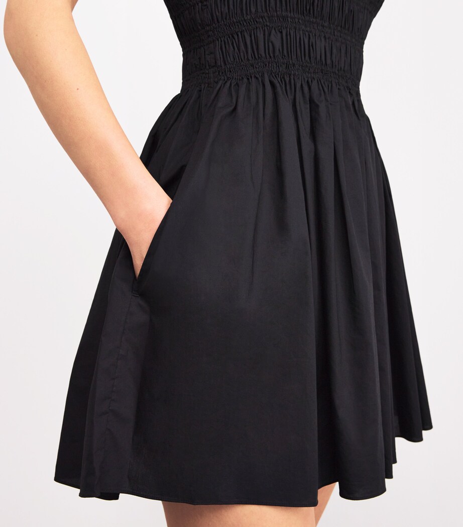 Shirred Mini Dress BLACK/BLK Image 6