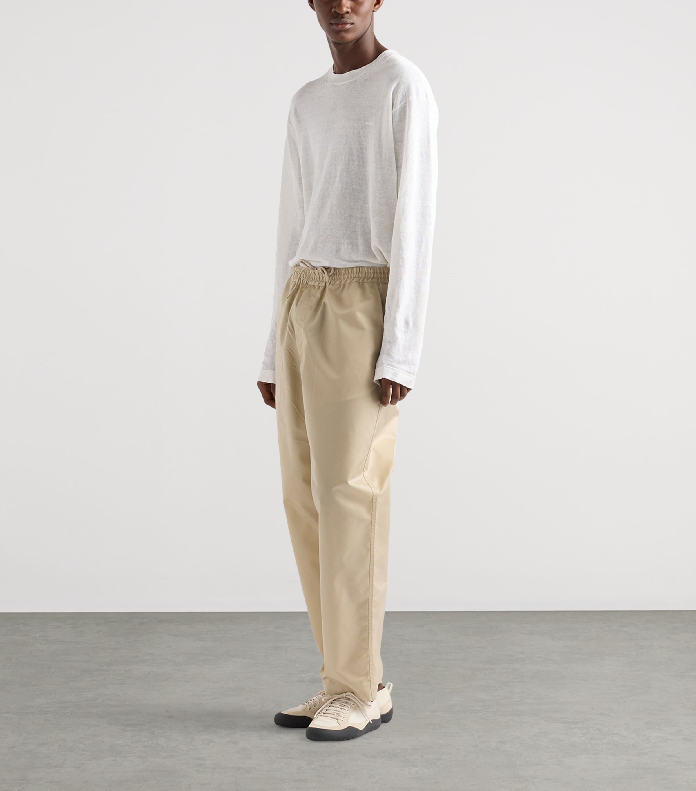 Prada Mens Re-Nylon Trousers Neutral Image 2