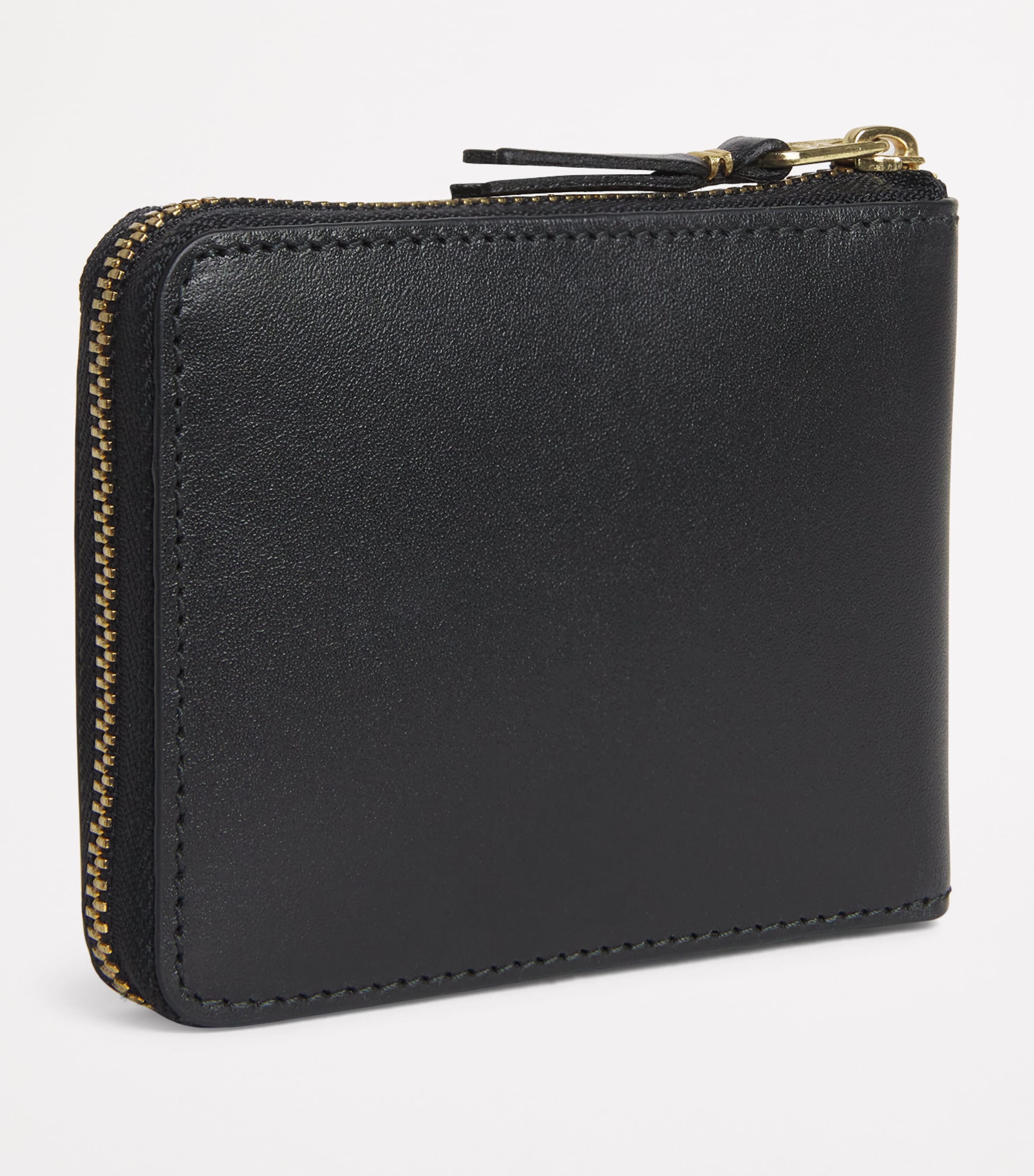 Leather Zipped Wallet BLACK Image 2