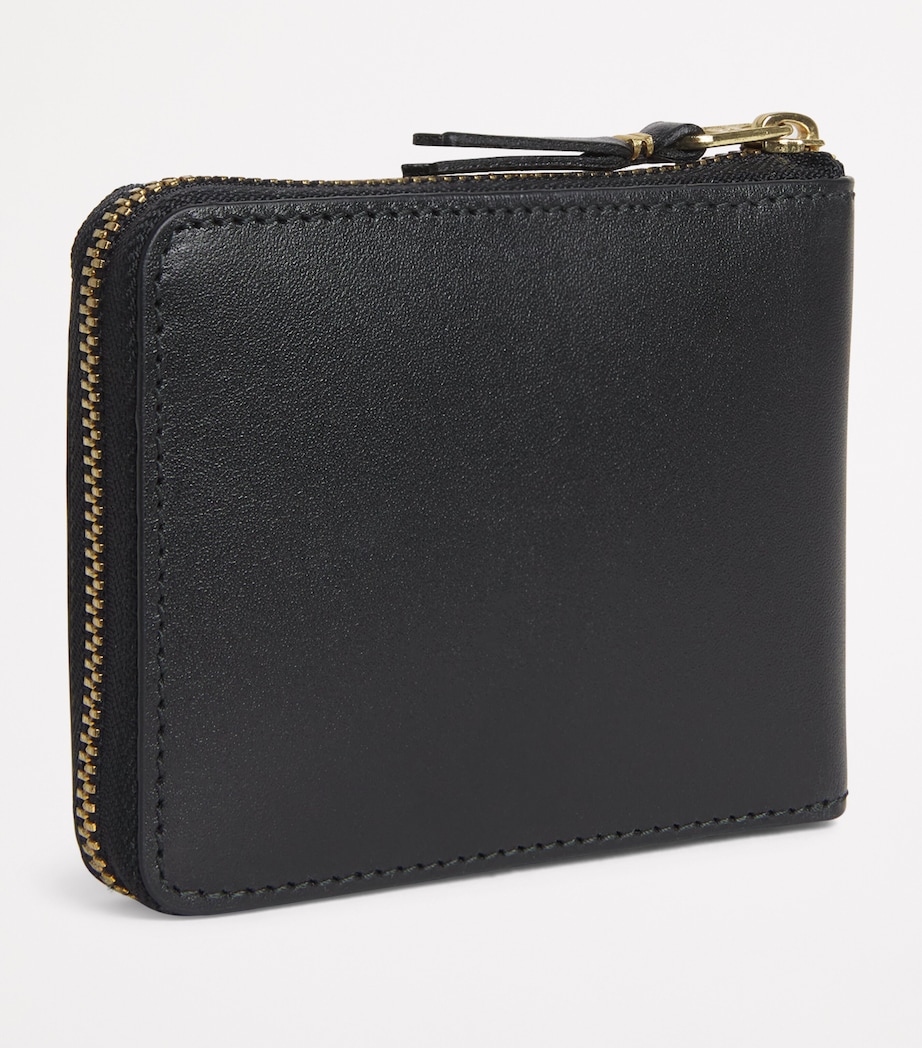 Leather Zipped Wallet BLACK Image 2