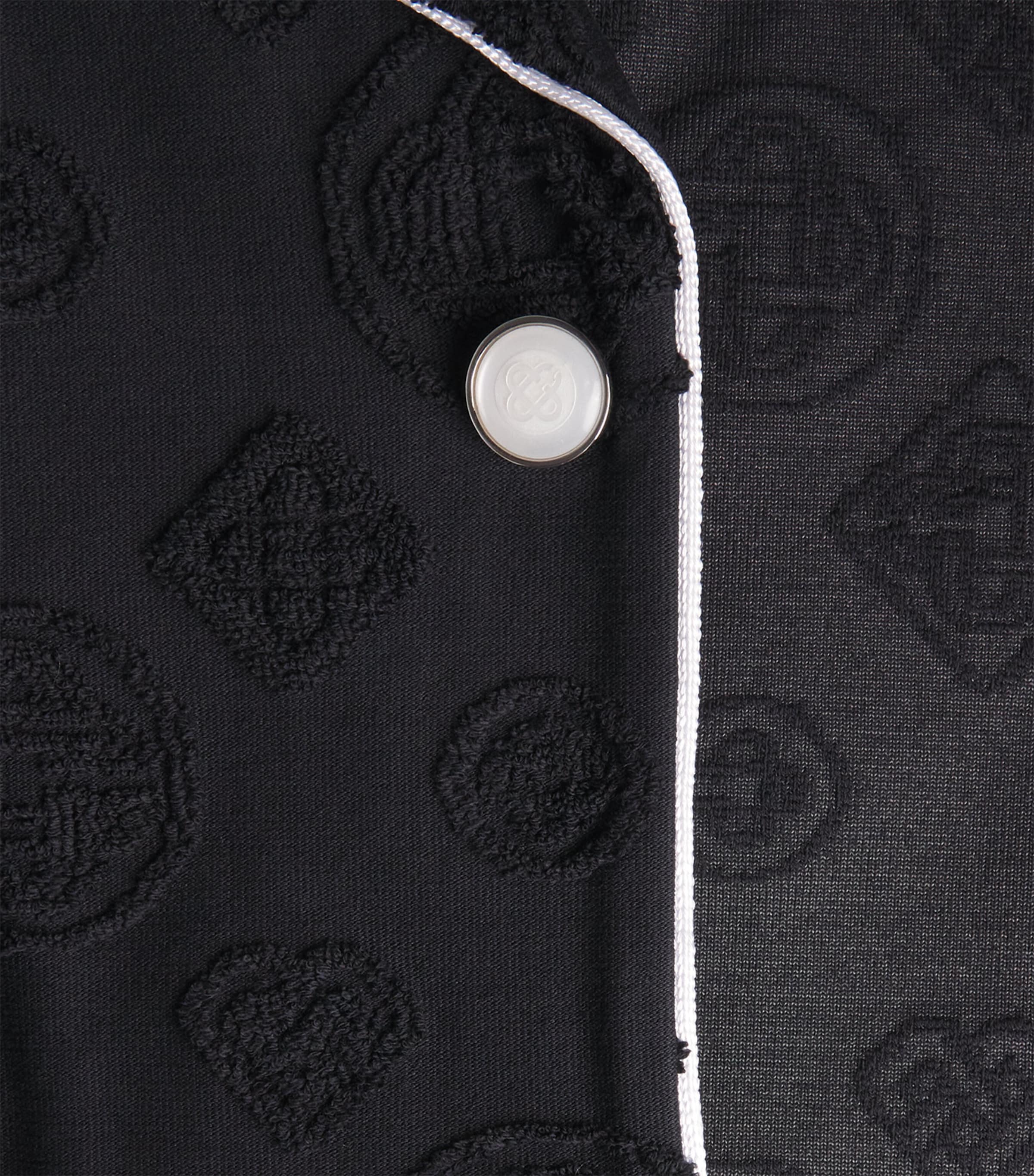 Towelling Monogram Shirt BLACK Image 5