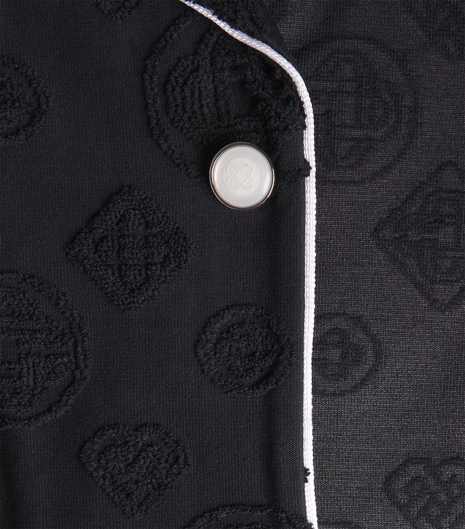 Towelling Monogram Shirt BLACK Image 5