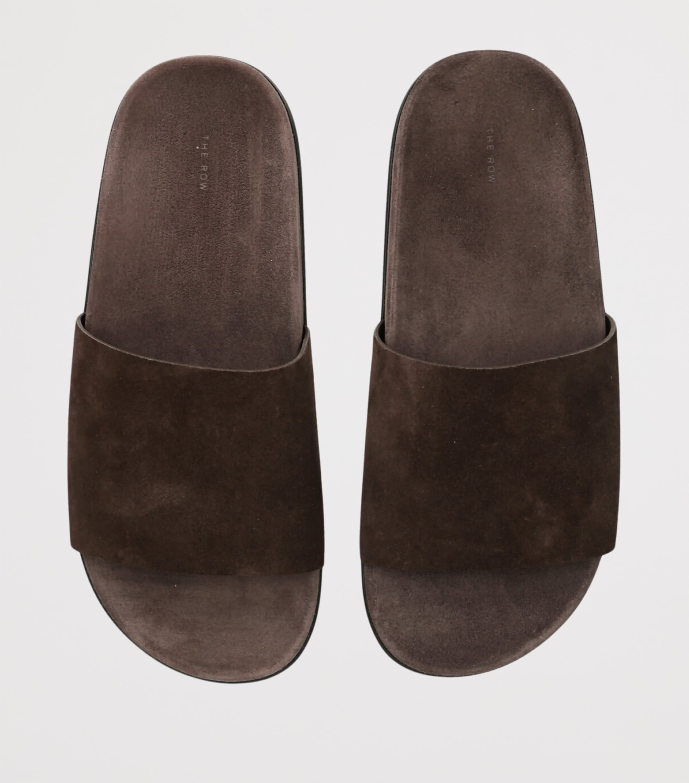 Hugh Suede Slides MID BROWN Image 4