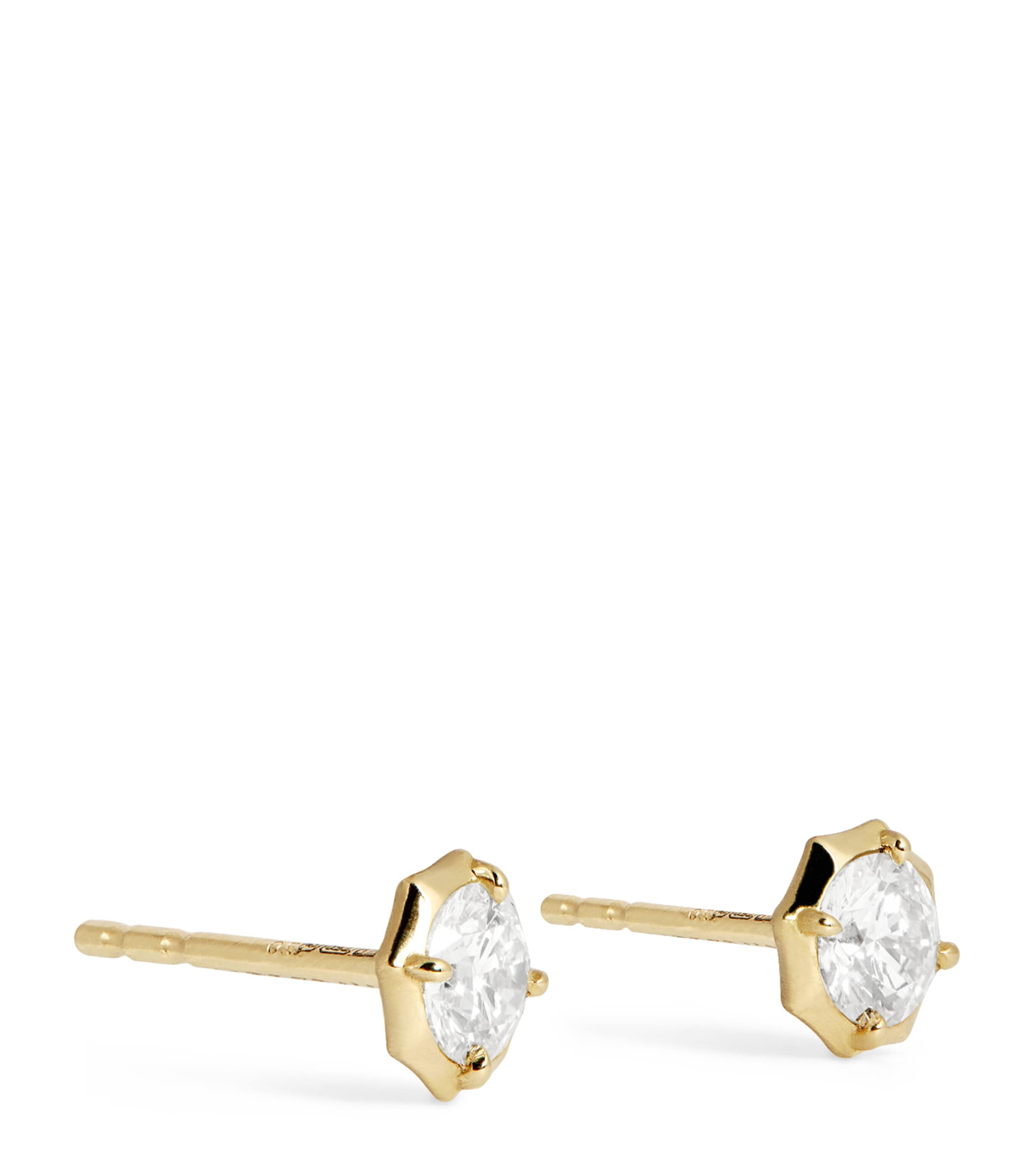Jade Trau Yellow Gold and Diamond Sophisticate Studs Yellow Gold Image 1