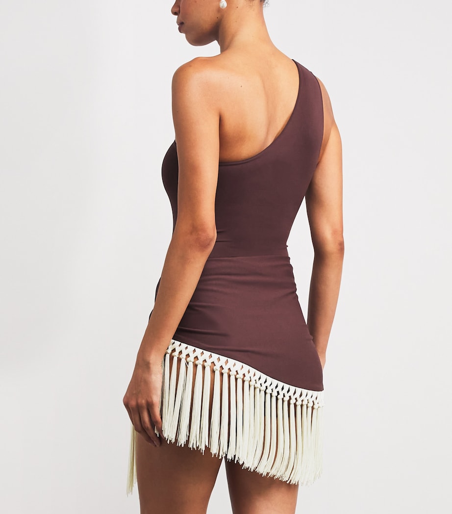 Pareo-Detail Yacare Swimsuit MAHOGANY-IVORY Image 3