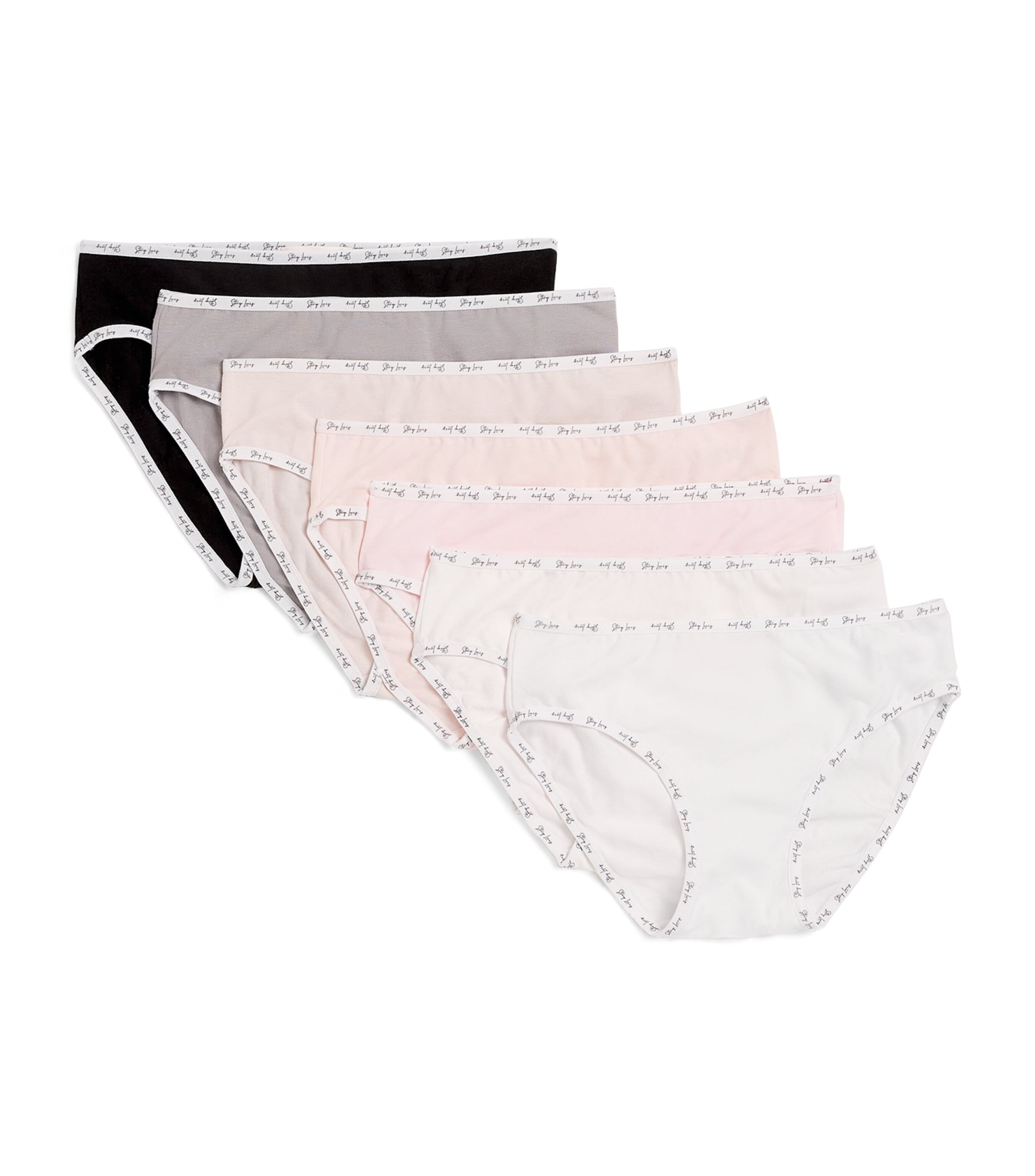 Story Loris Pack of 7 Stretch-Cotton Logo Knickers (3-12 Years) Ass Image 1
