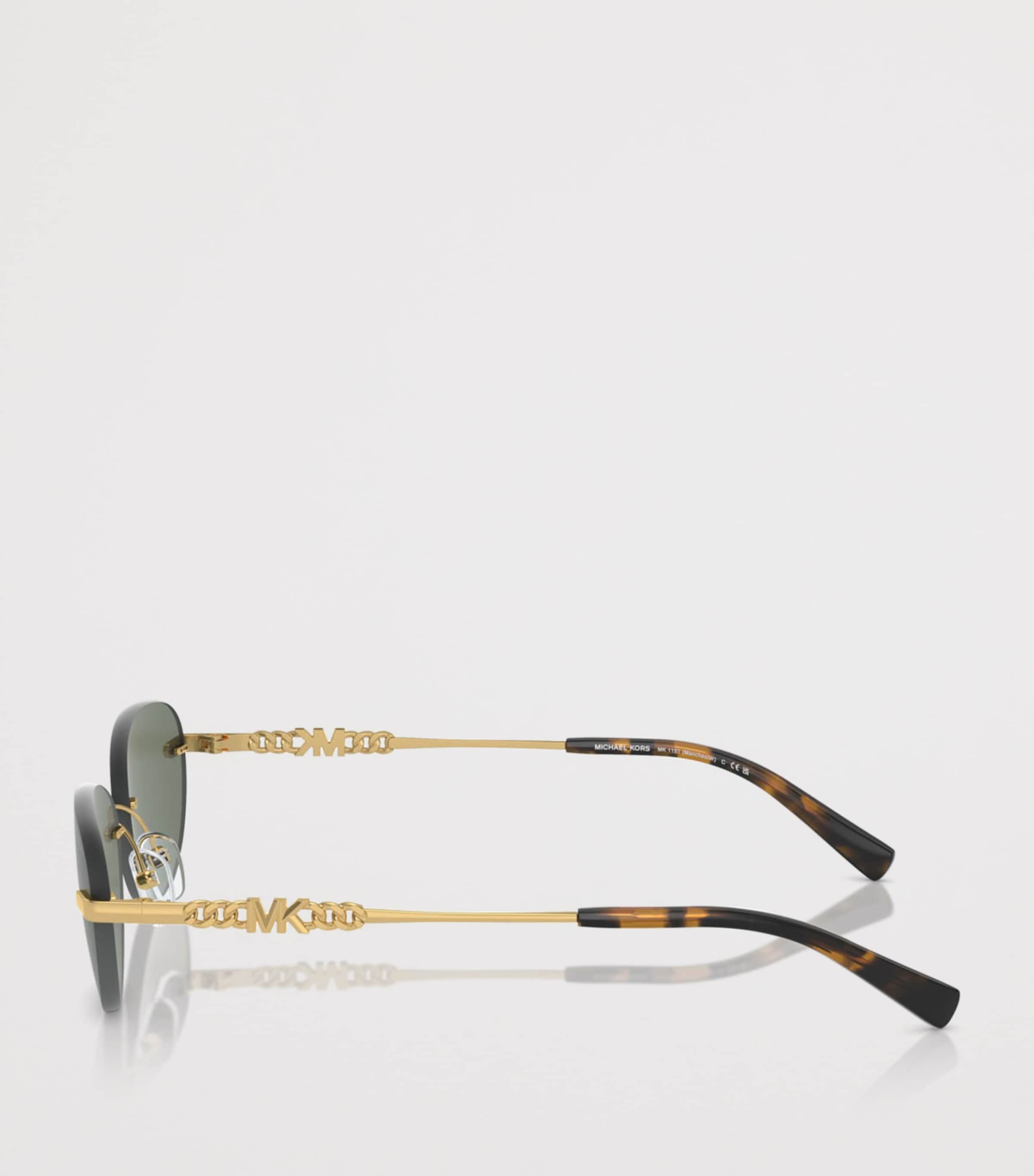 Michael Kors Manchester Oval Sunglasses Green Image 3