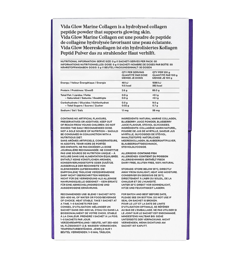 Natural Marine Collagen Blueberry (30 x 3g) MC004 Image 2