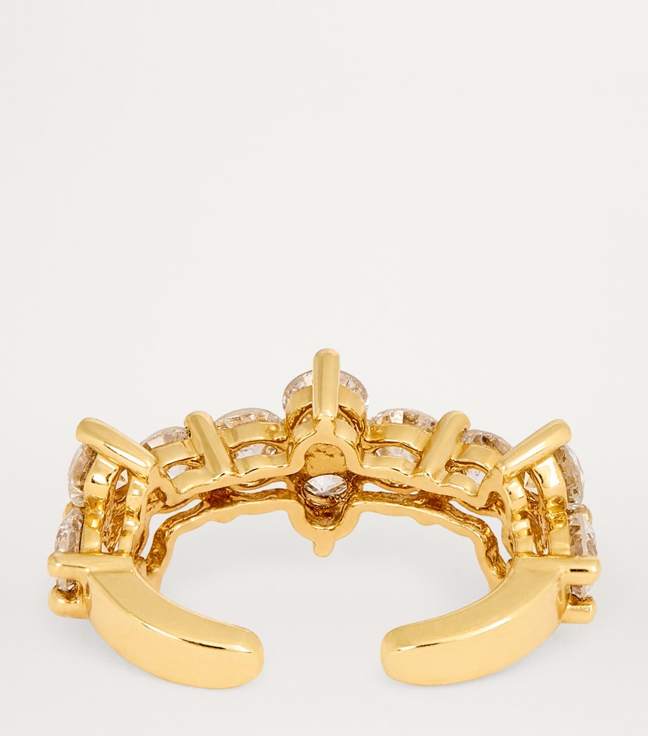 Yellow Gold and Diamond Vivi Ear Cuff YELLOW GOLD Image 3