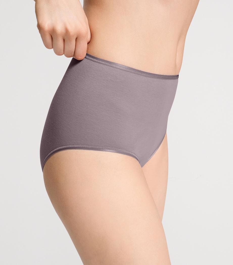 Hanro Womens Cotton Maxi Briefs Stormy Rose Image 6