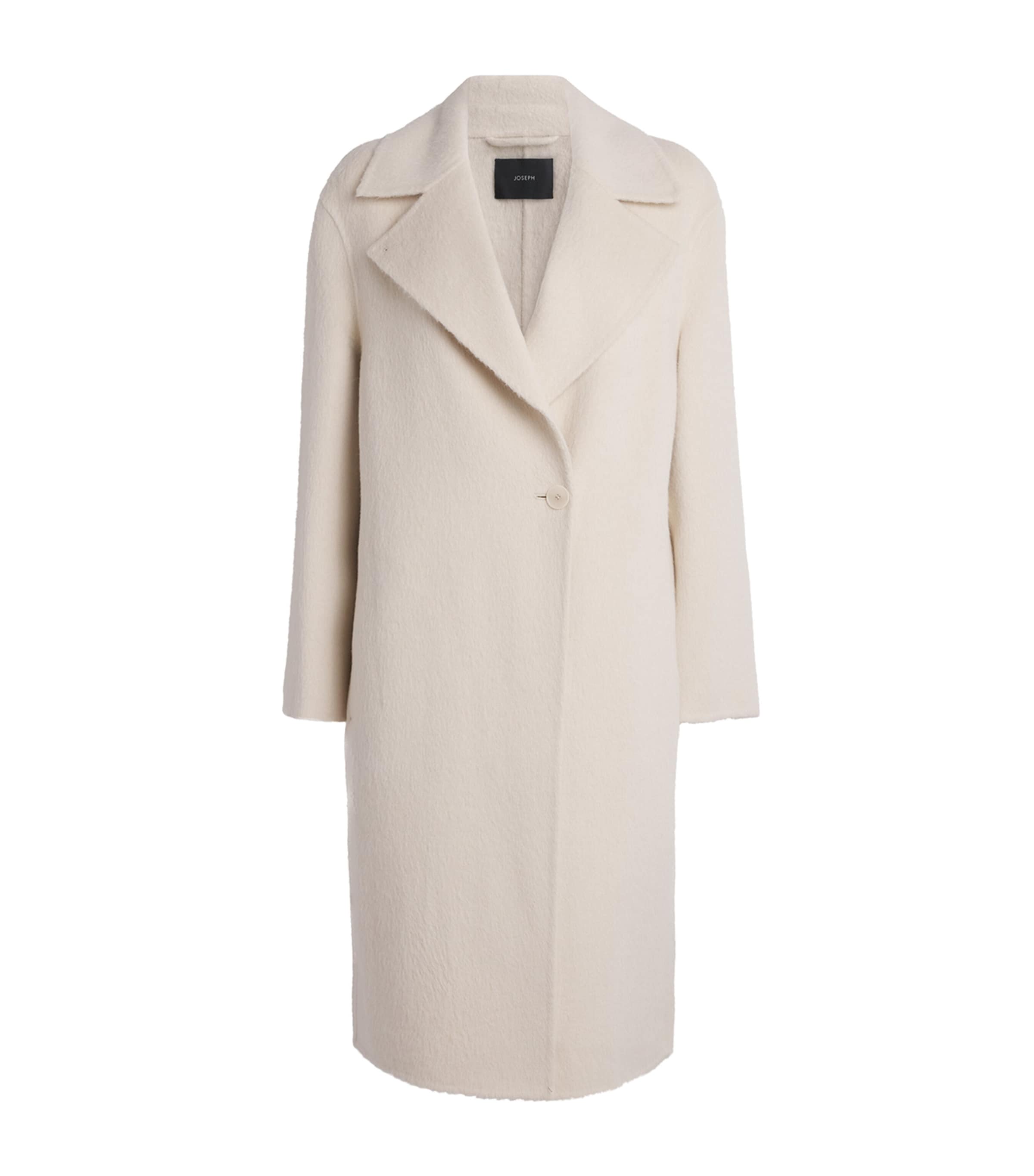 Joseph Alpaca-wool-silk Yves Coat In Neutral