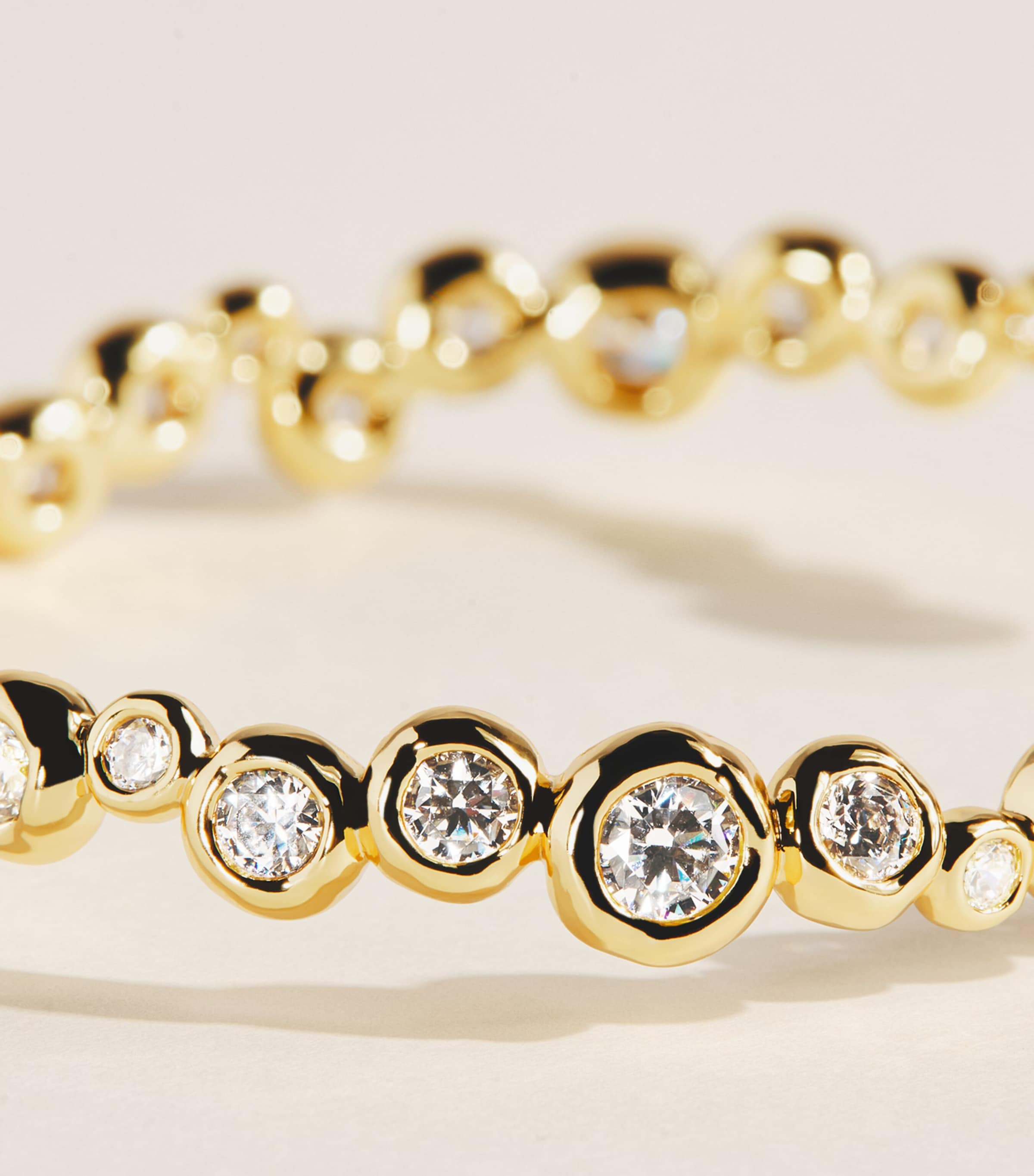 Alexis Bittar Gold-Plated Skinny Asterales Cuff Bracelet Stones Gold Image 5