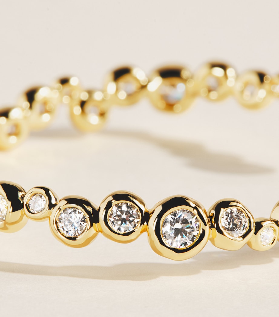 Alexis Bittar Gold-Plated Skinny Asterales Cuff Bracelet Stones Gold Image 5