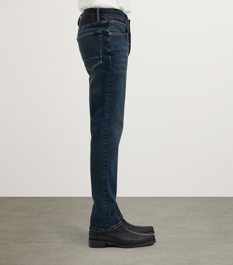 AllSaints Mens Sid Slim Jeans Indigo Blue Image 4
