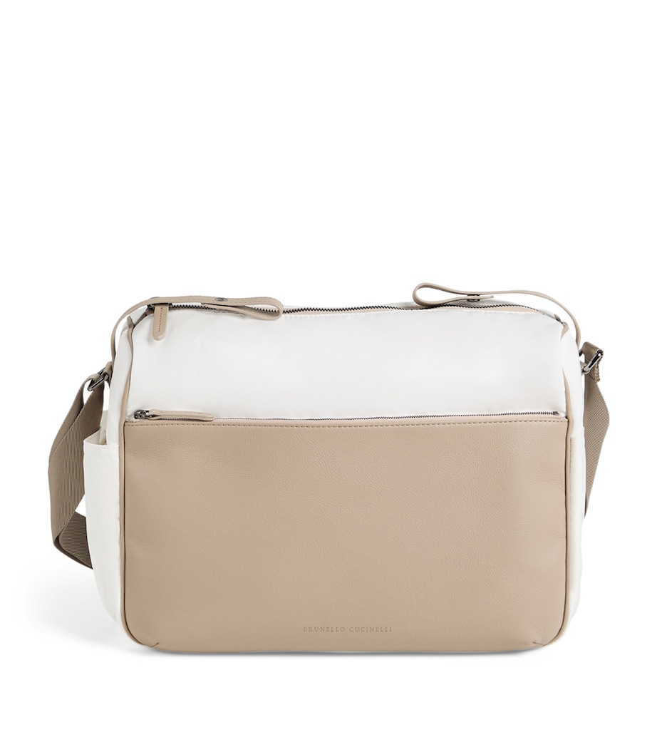 Brunello Cucinelli Kids Leather-Nylon Changing Bag Image 1