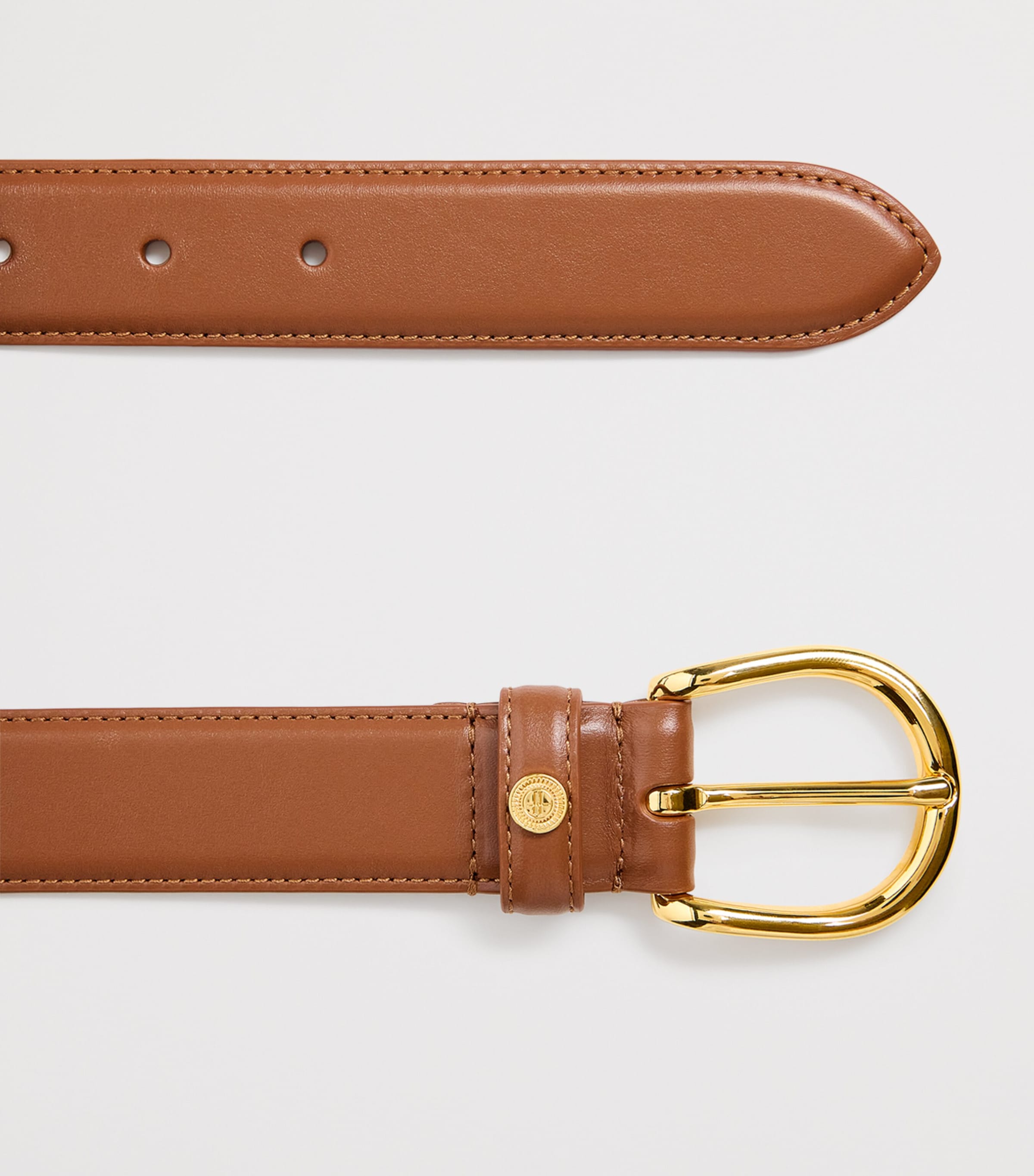 Harrods Leather Belt Tan Image 4