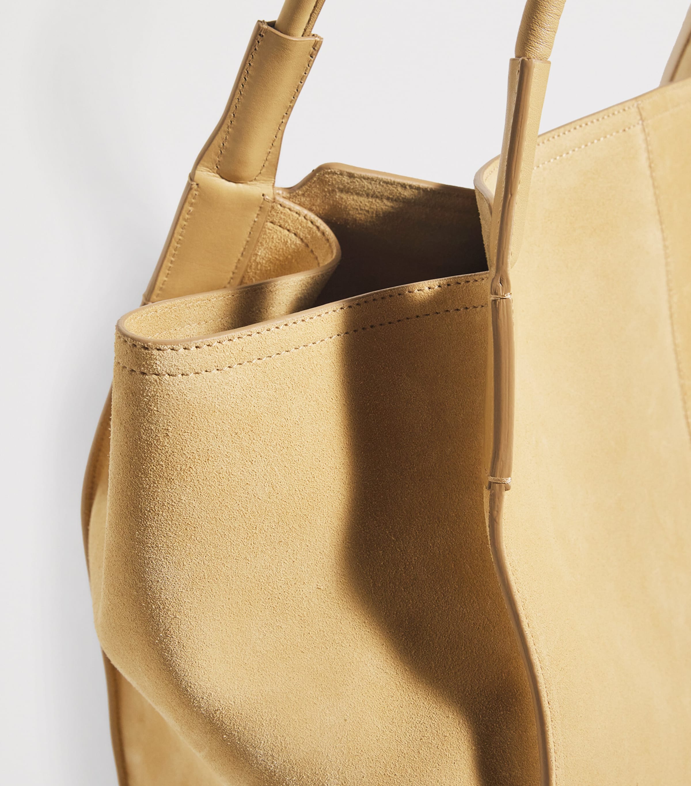 Suede Victoria Tote Bag SAND Image 6