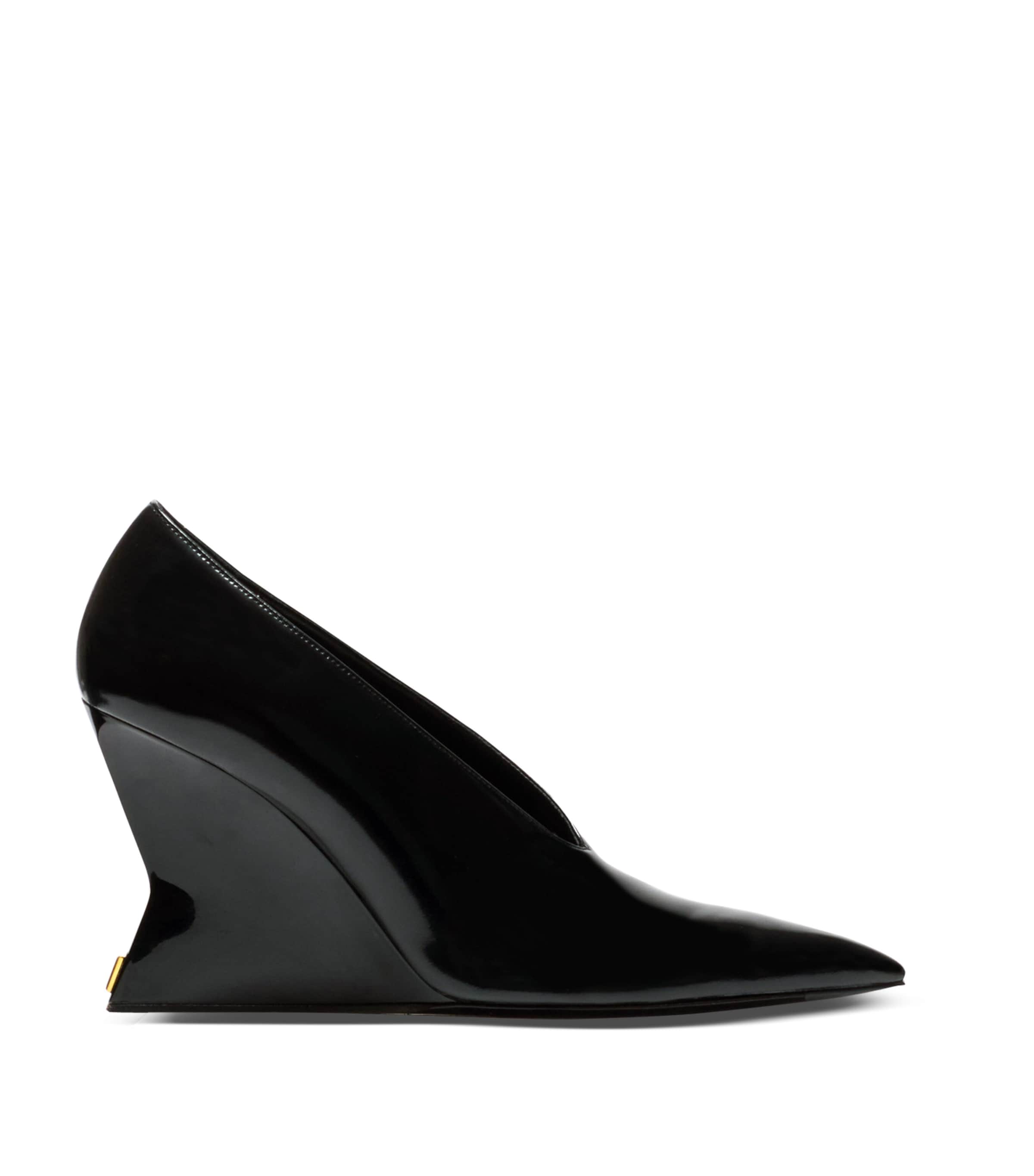 Patent Leather Wedged Pumps 95 0PA NOIR Image 1