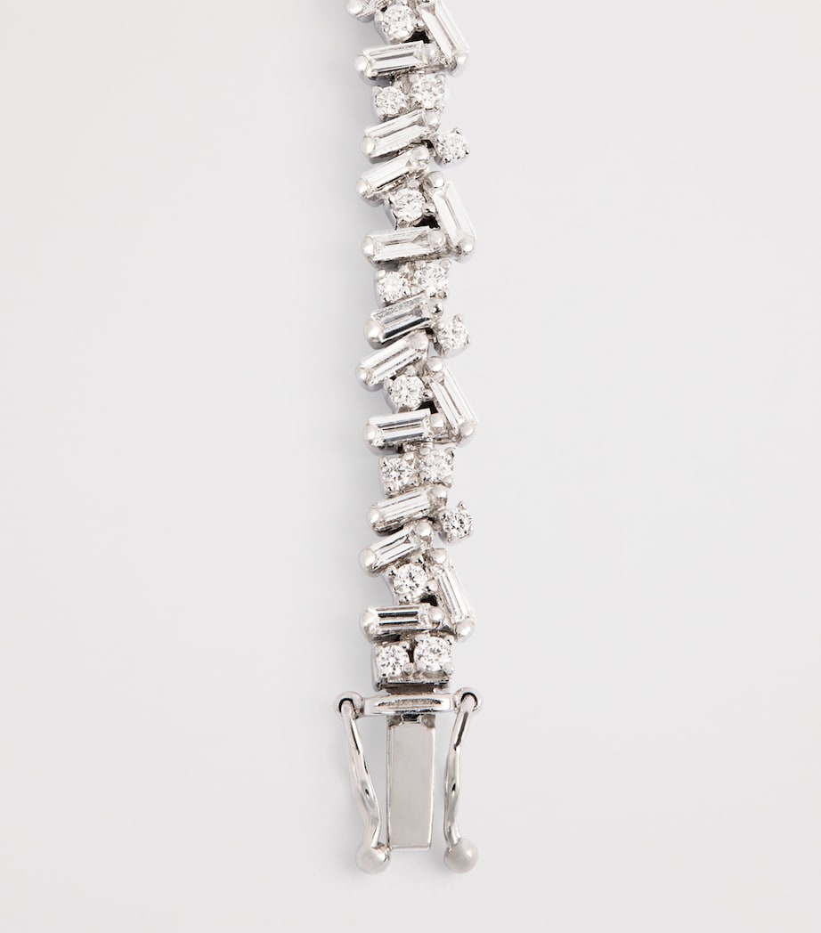 Suzanne Kalan White Gold and Diamond Classic Icon Tennis Bracelet Wg/wd Image 5