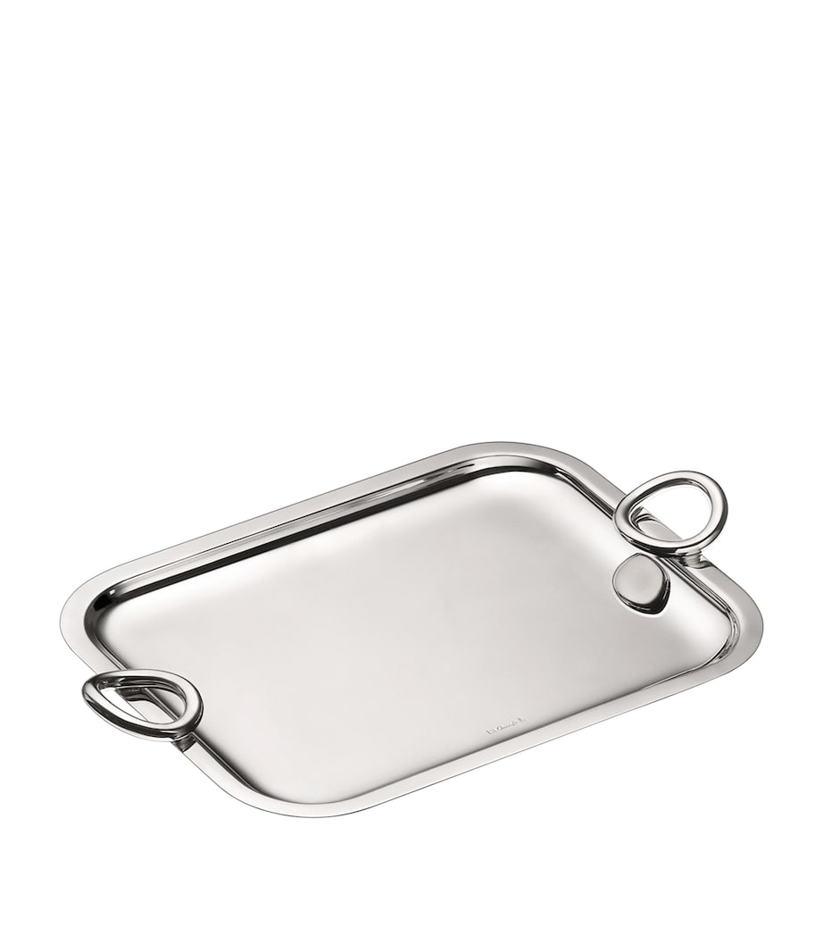 Christofle Silver-Plated Vertigo Handled Tray (26cm x 20cm) Silver Image 1
