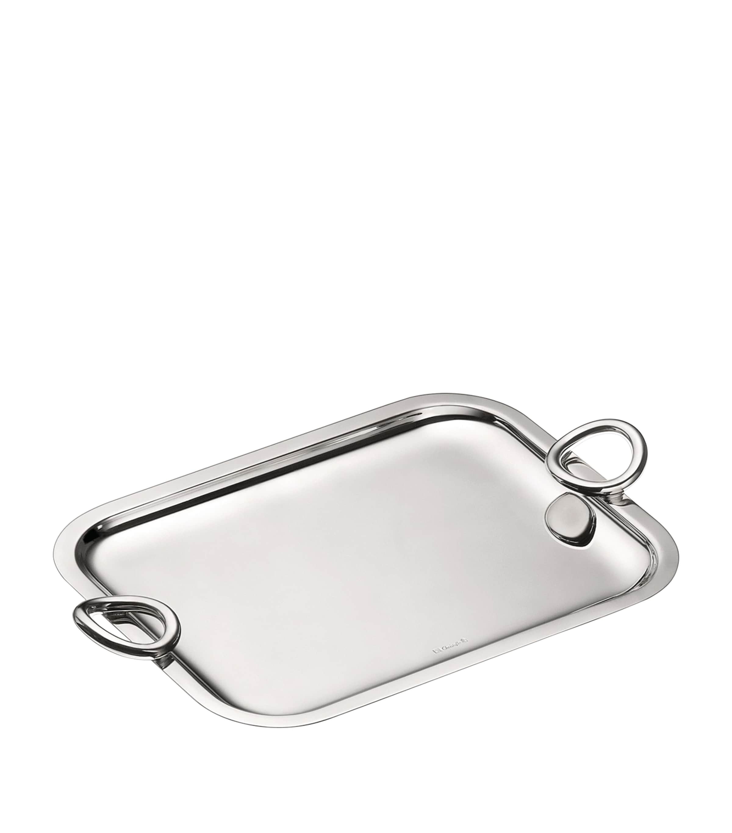 Christofle Silver-Plated Vertigo Handled Tray (26cm x 20cm) | Dining | Serveware | Serving Trays | Designers | Christofle