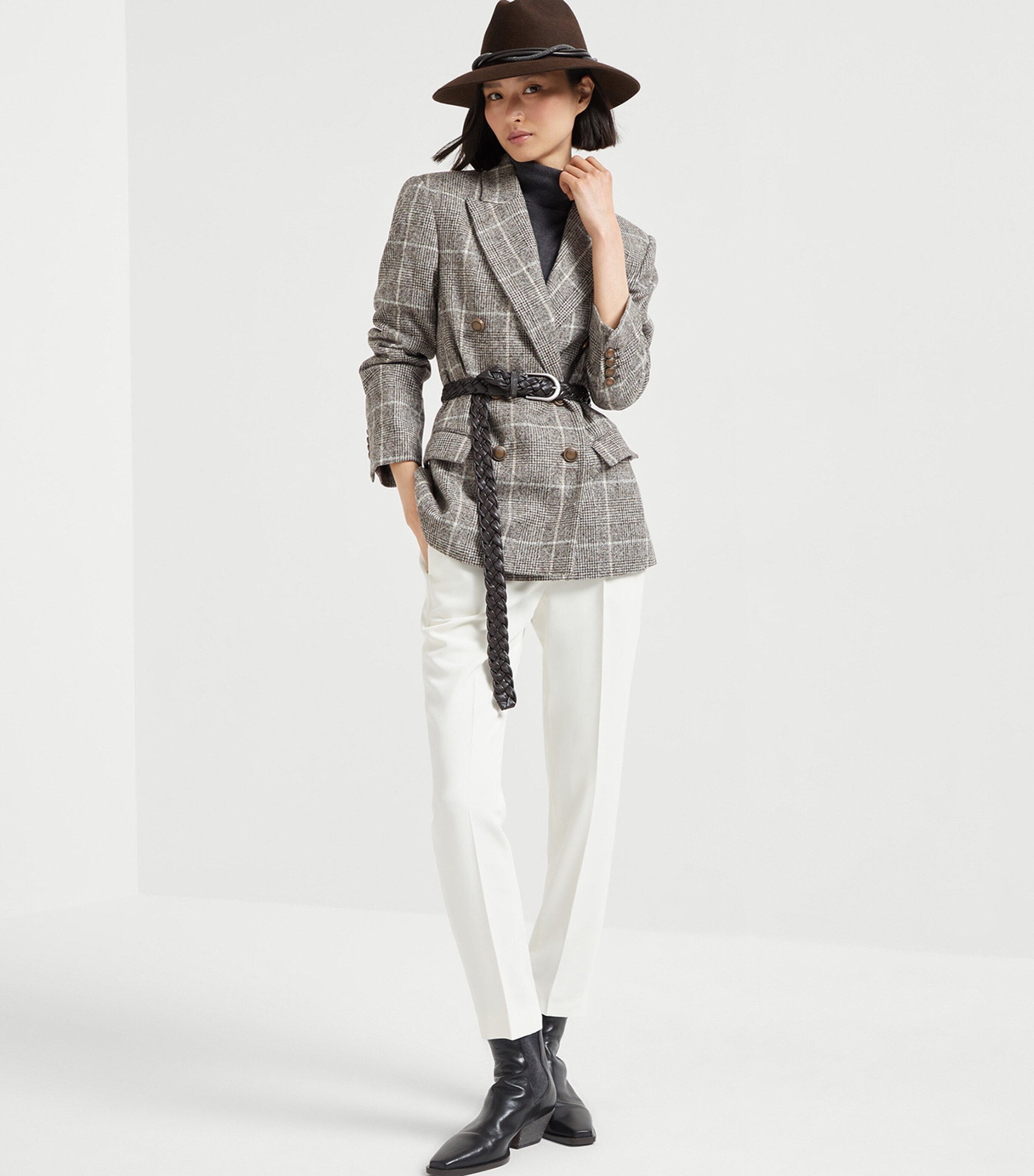 Crepe Cady Slim Trousers C7936 Image 4