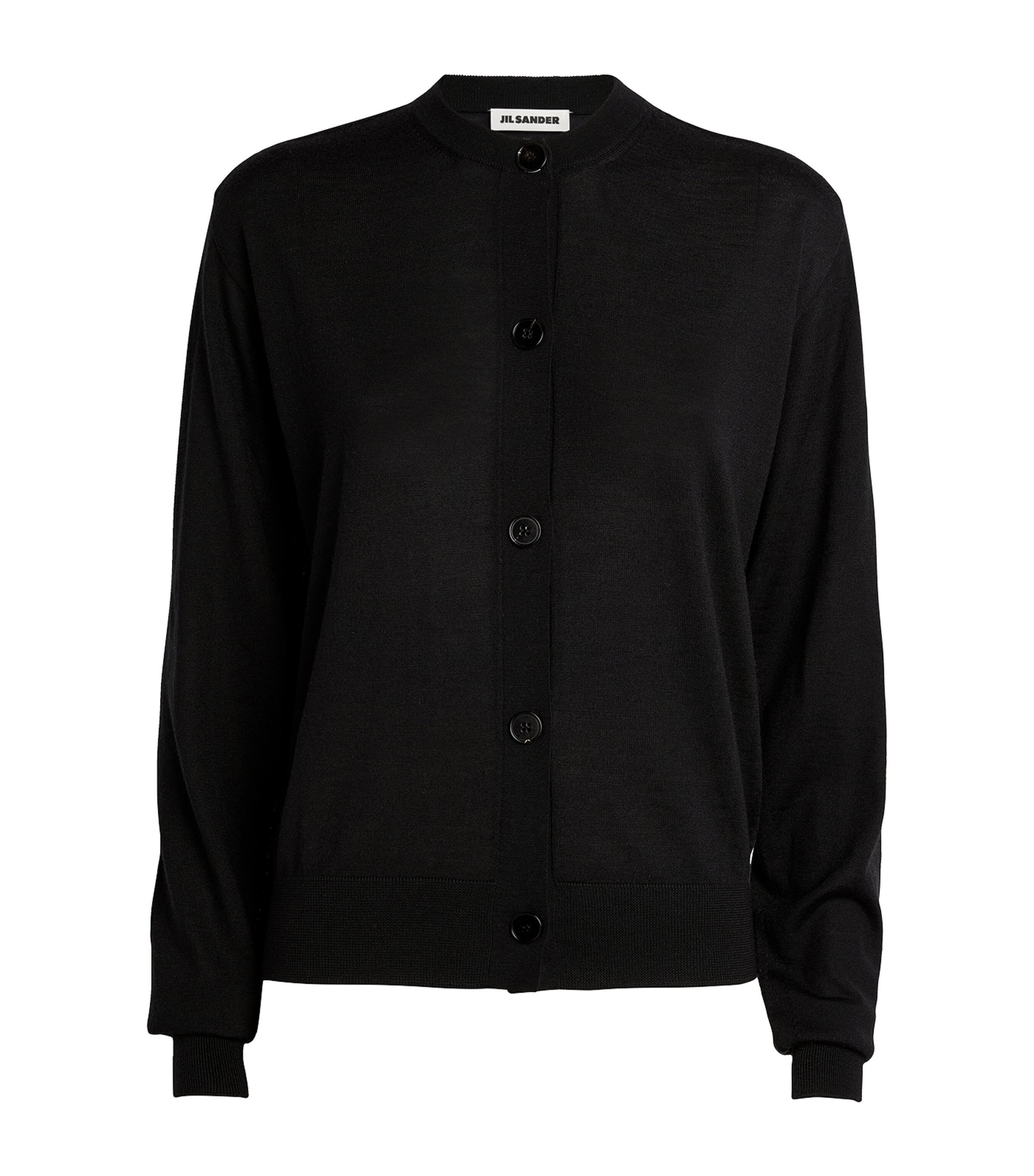 Shop Jil Sander Cashmere-wool-silk Cardigan In Black
