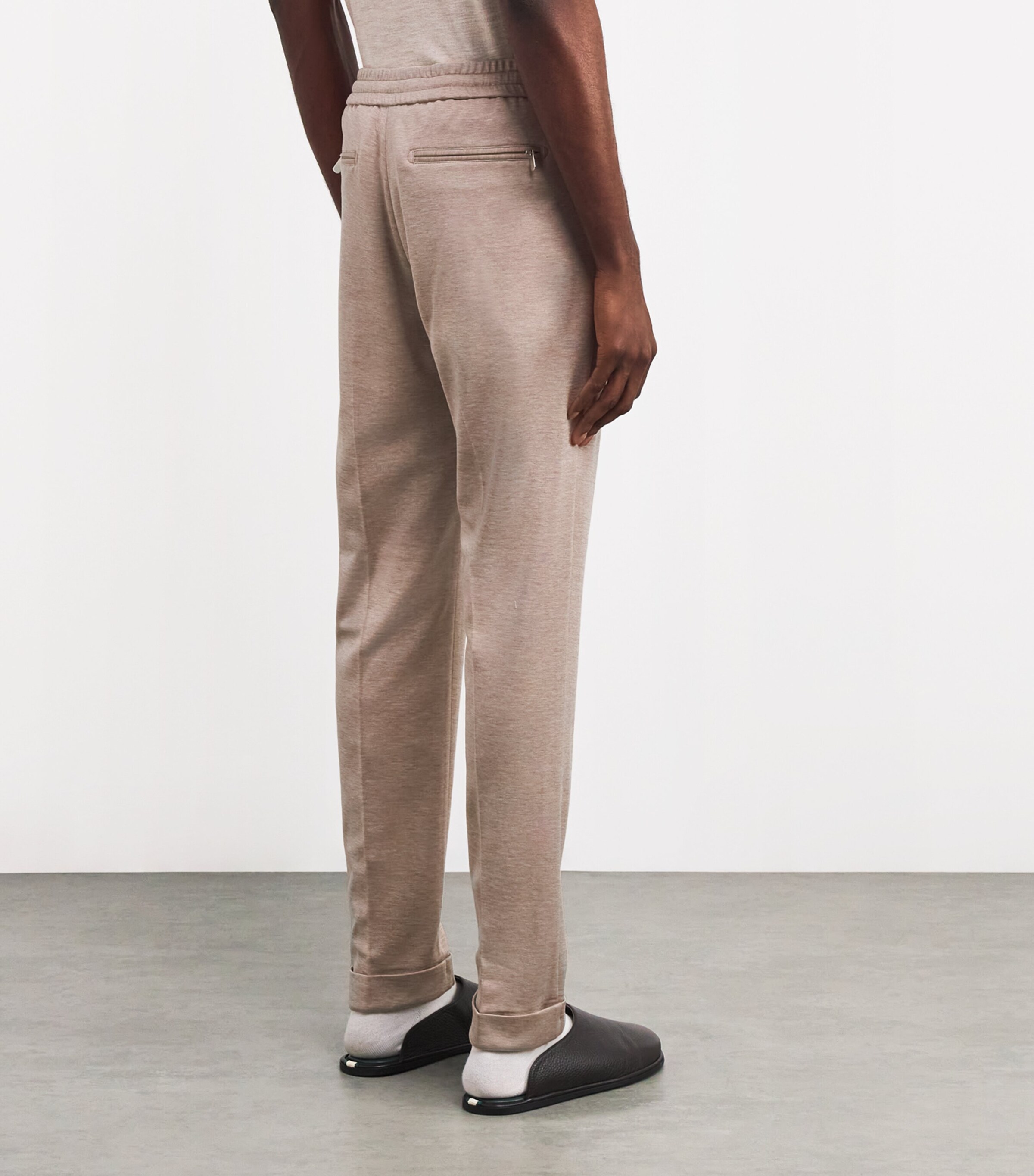 Jersey Drawstring Trousers 4 BEIGE Image 4