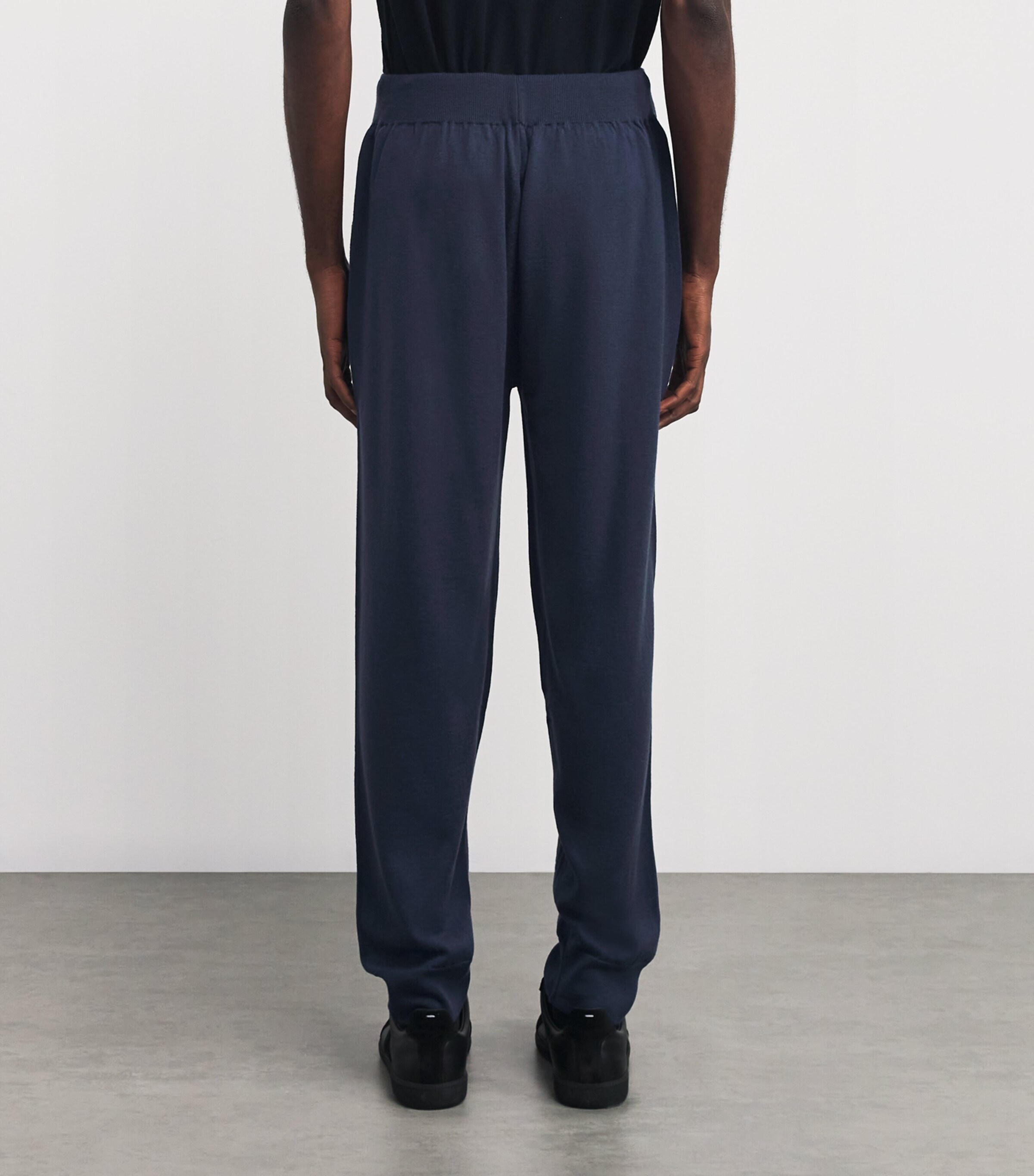 Merino Wool Drawstring Sweatpants SMOKE BLUE Image 4
