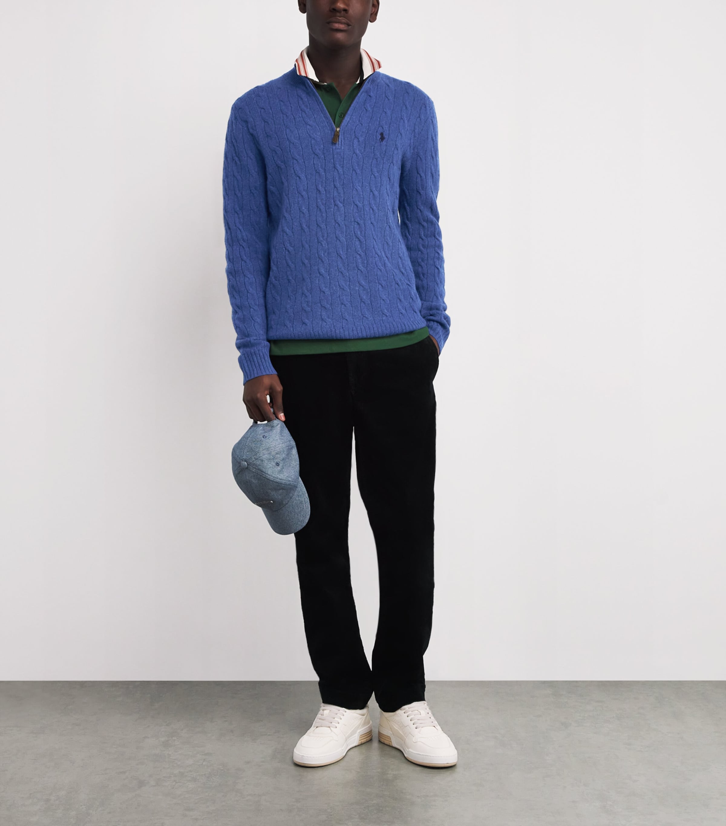 Wool-Cashmere Quarter-Zip Sweater NAVY Image 2