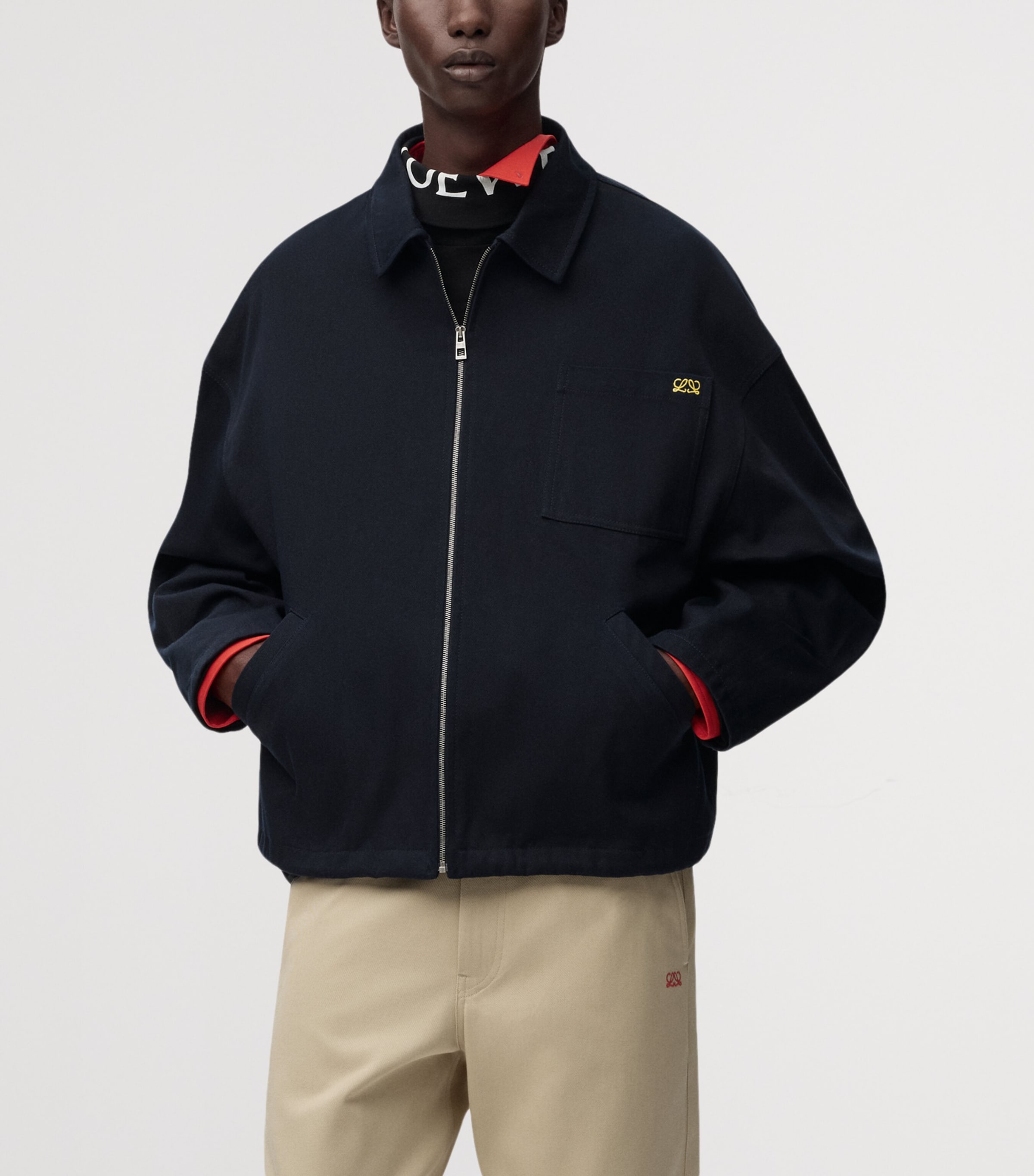 LOEWE Mens Denim Jacket Dark Navy Image 3
