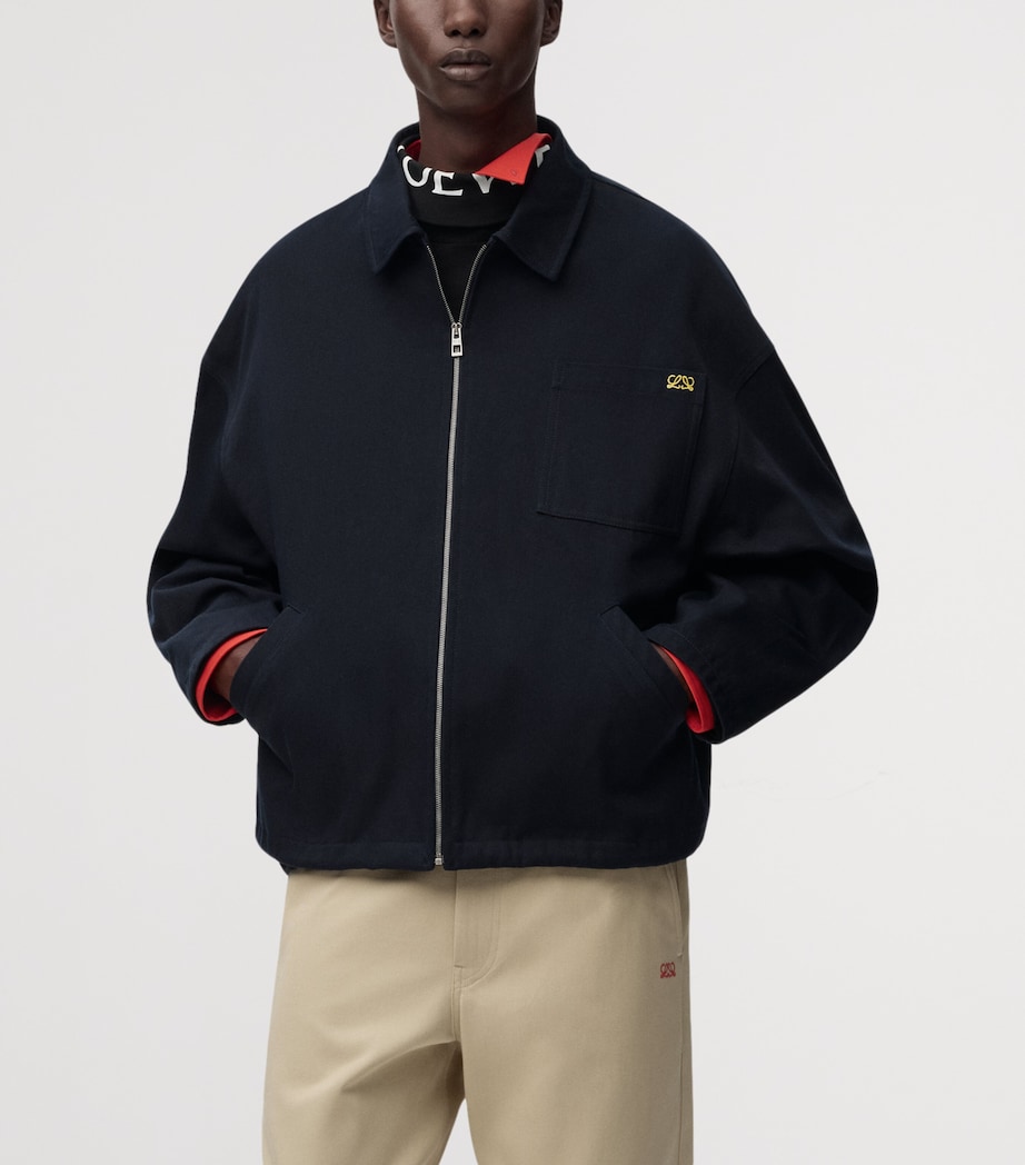 LOEWE Mens Denim Jacket Dark Navy Image 3