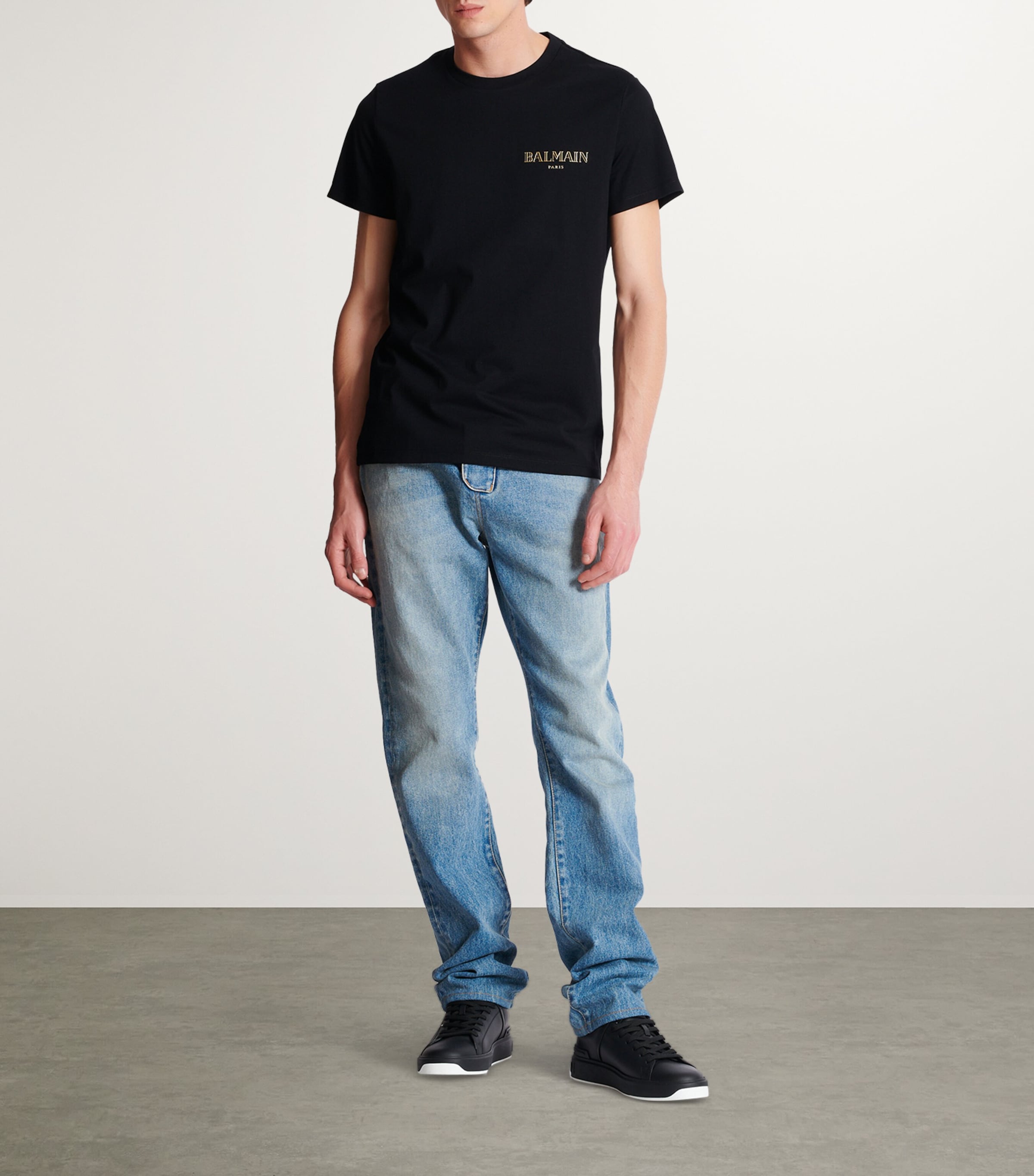 Cotton Vintage Logo T-Shirt EAD NOIR/OR Image 2