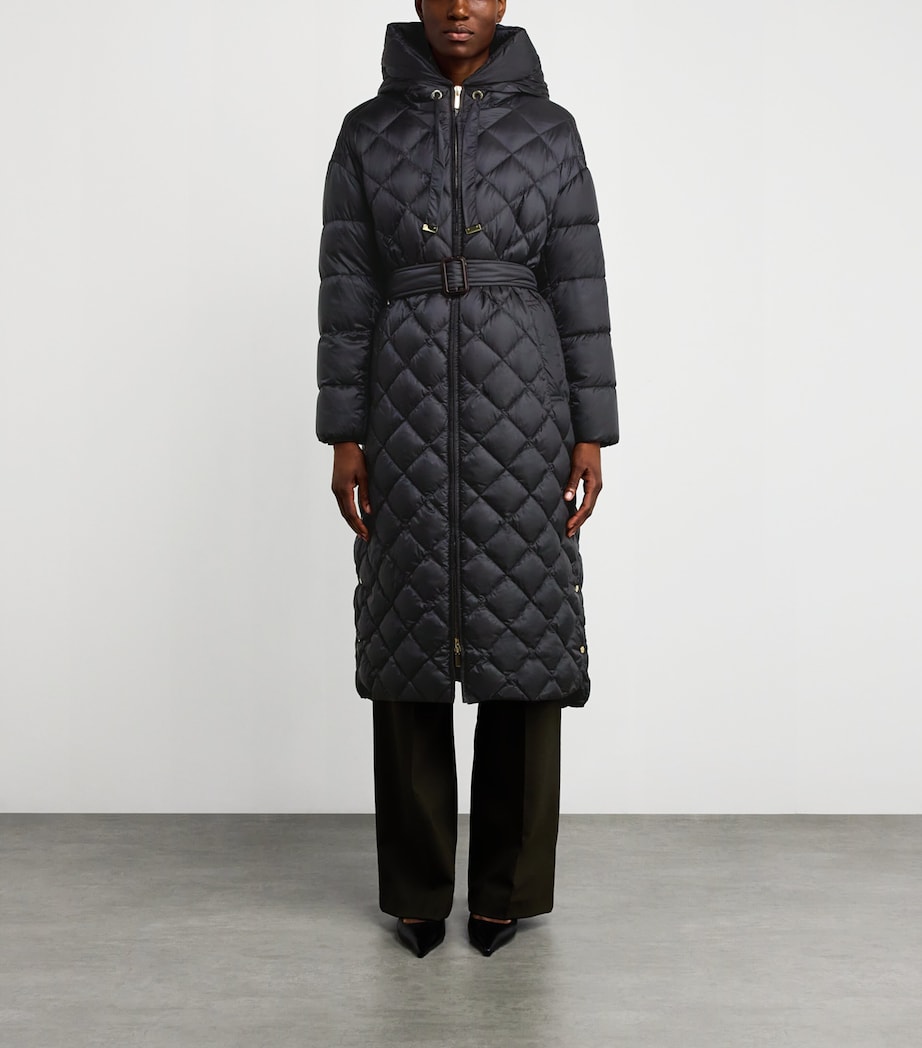 The Cube Quilted Down Parka Coat BLACK Image 3