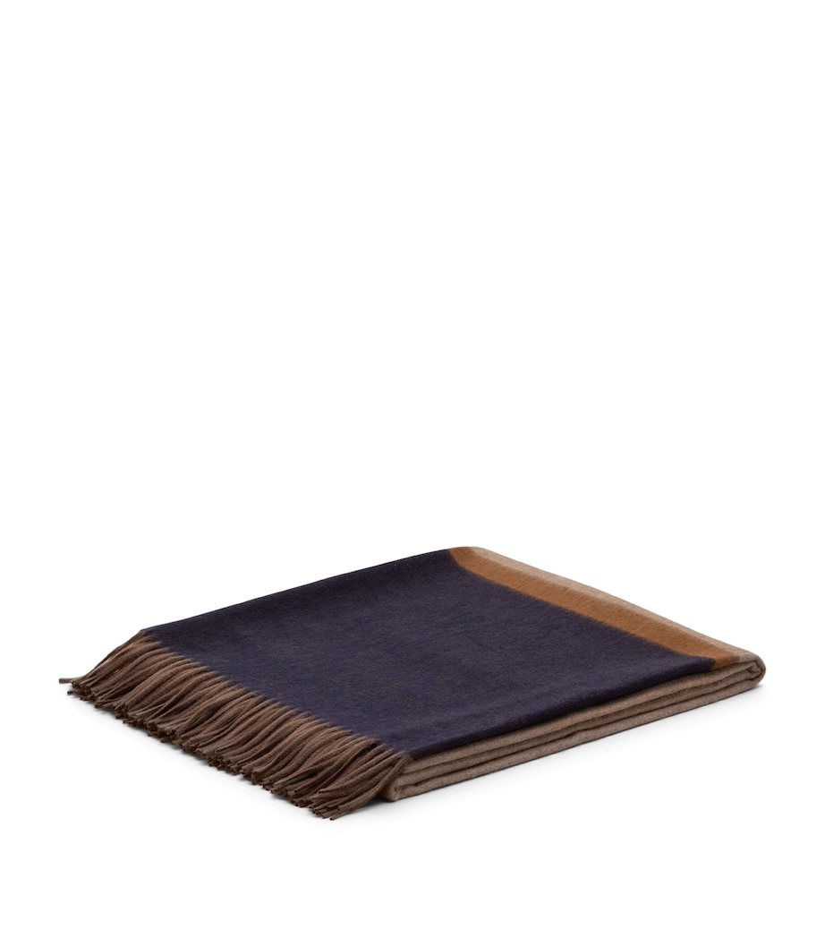 Cashmere Arran Borderland Throw (147cm x 183cm) DARK NATURAL NAVY Image 2