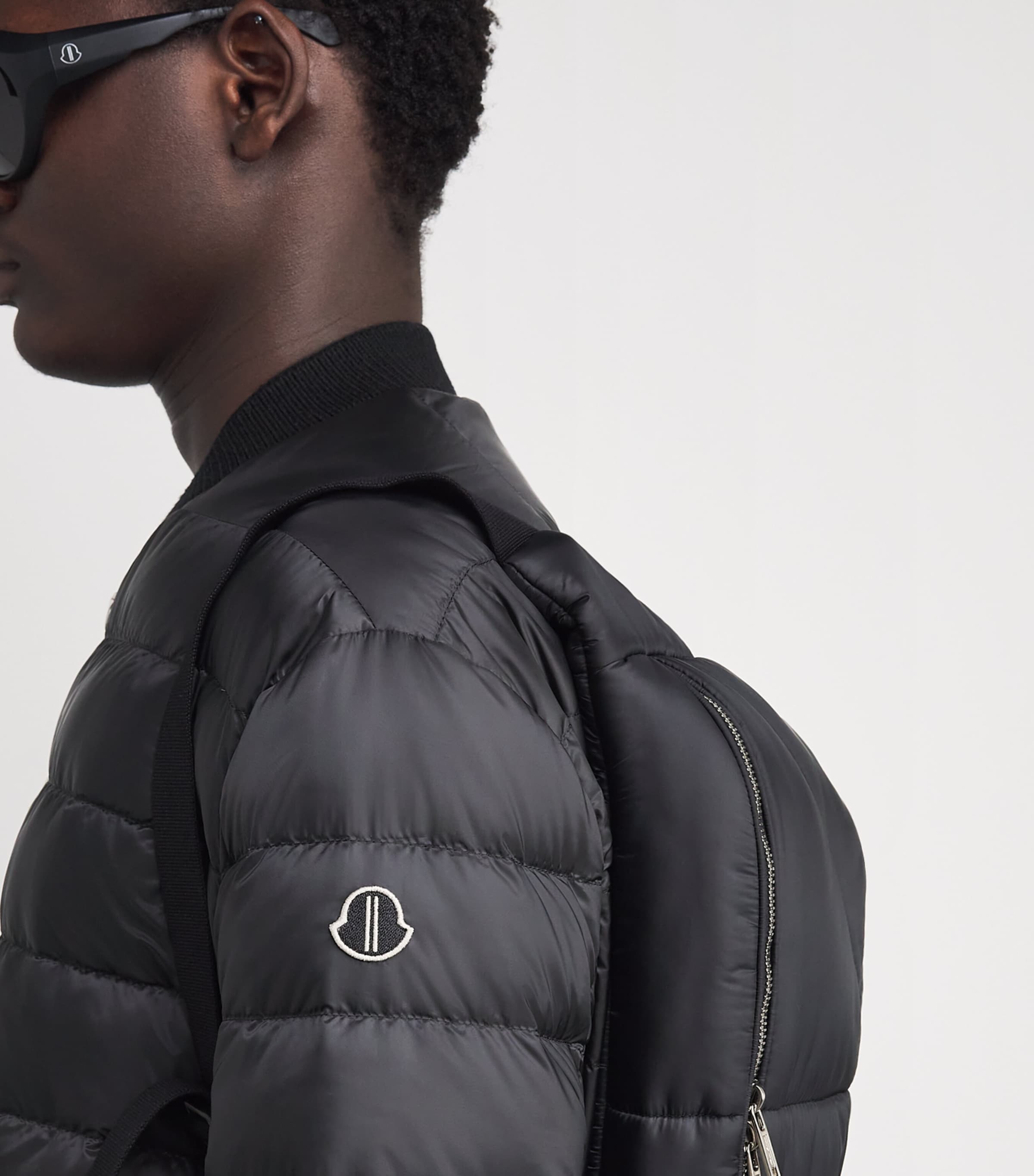 x Moncler Down Padded Flight Jacket 999 - BLACK Image 6