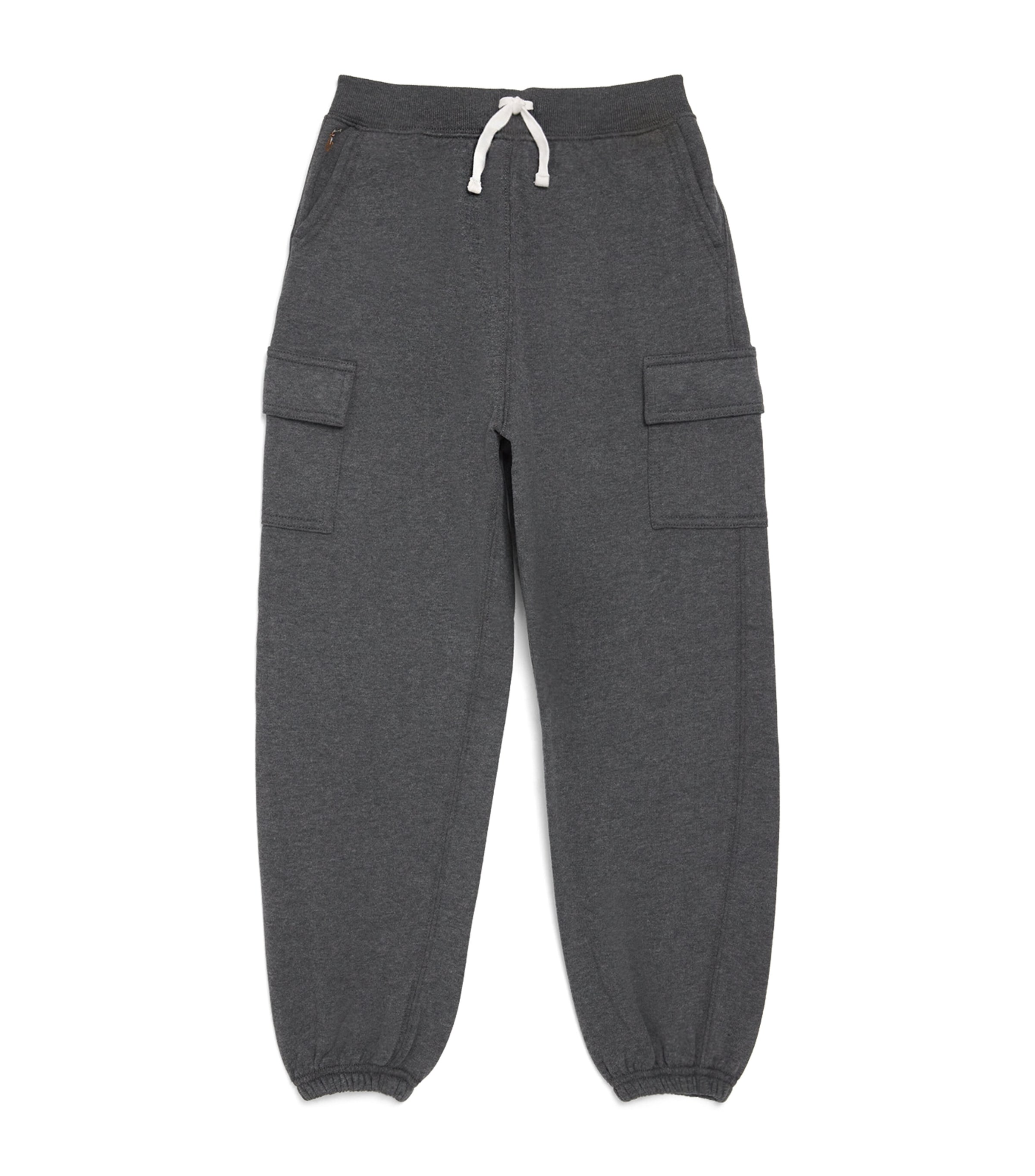 Ralph Lauren Kids Fleece Cargo Sweatpants (7-14 Years) Grey Htr Image 1