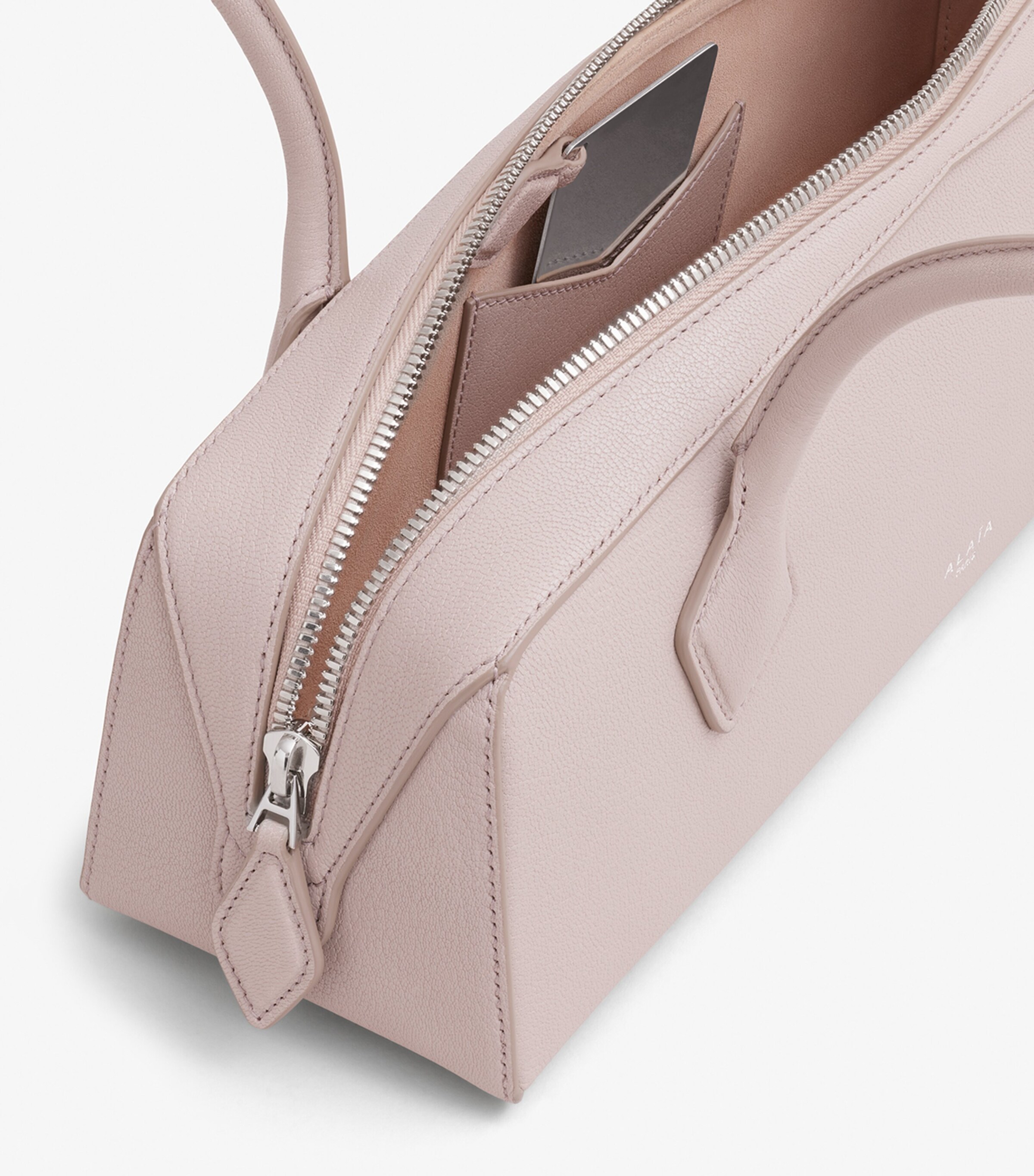 Medium Leather Le Teckel Shoulder Bag GREGE Image 4