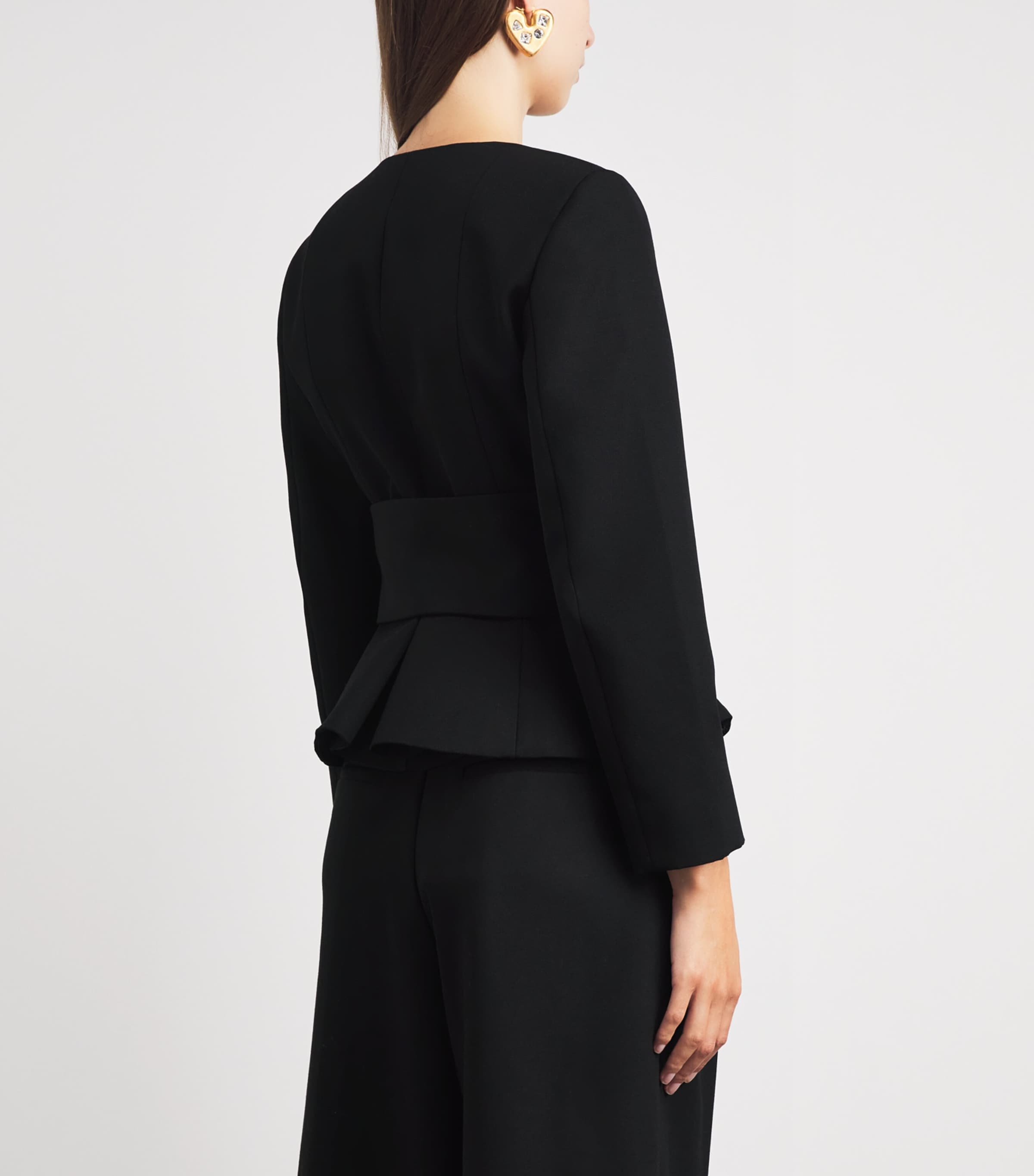 Jacquemus Womens Virgin Wool Fitted Miami Jacket Black Image 5