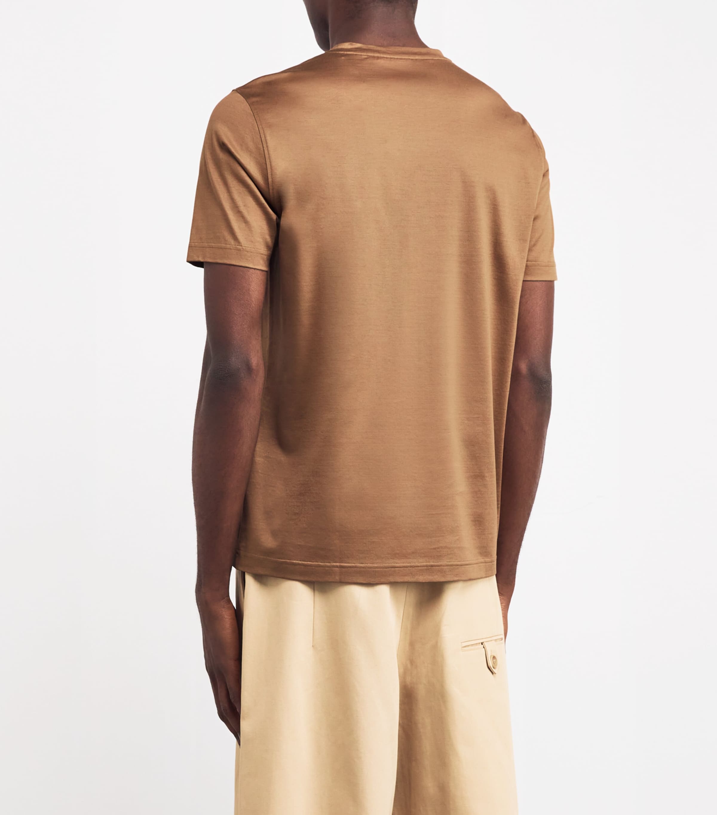 Cotton Short-Sleeve T-Shirt 034 NATURAL / BEIGE Image 4