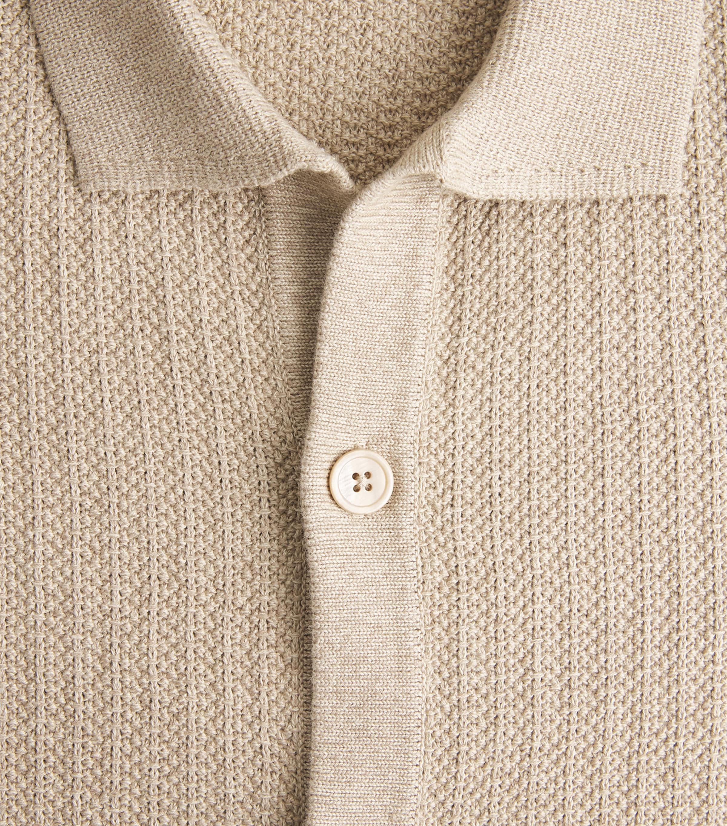 NN.07 Mens Organic Cotton Ares Polo Shirt Desert Khaki Image 6