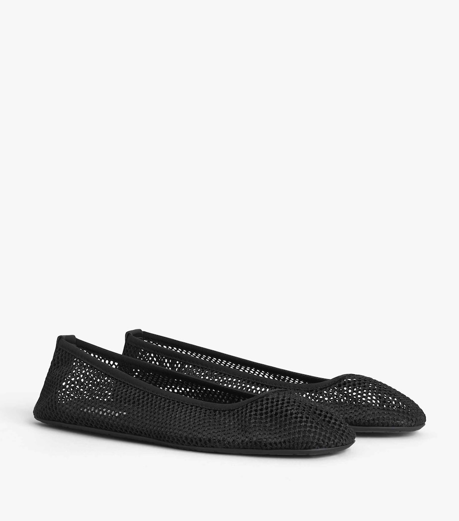 Mesh Slip-On Ballet Flats NOIR Image 3