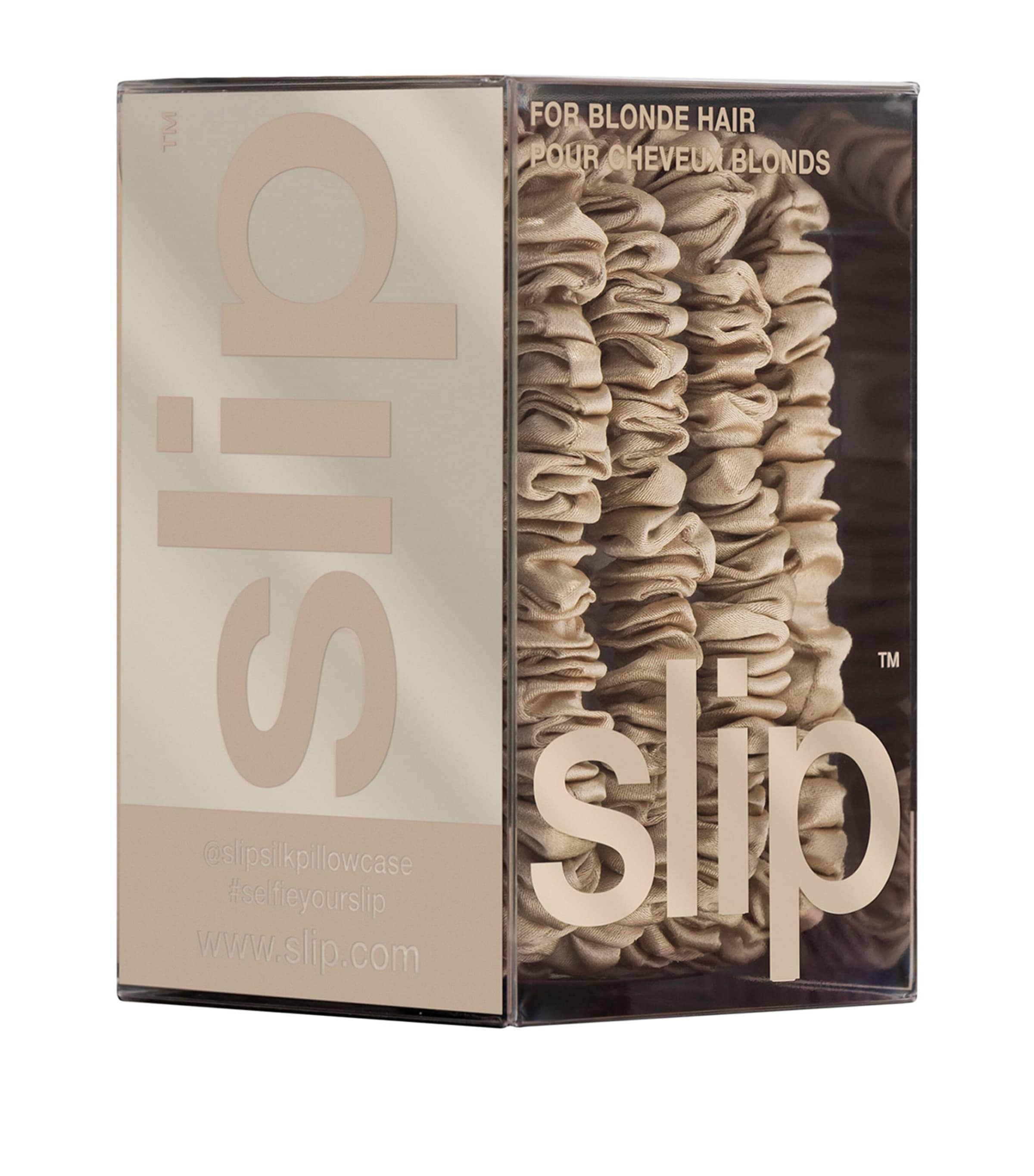 Pure Silk Skinny Scrunchies (Set of 4) BLONDE Image 3