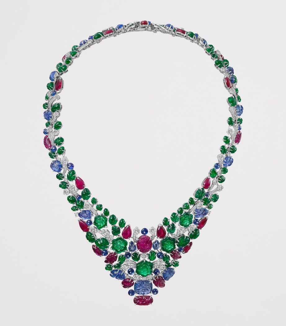 Cartier Platinum, Diamond and Emerald Tutti Kanya Necklace Platinum Image 7
