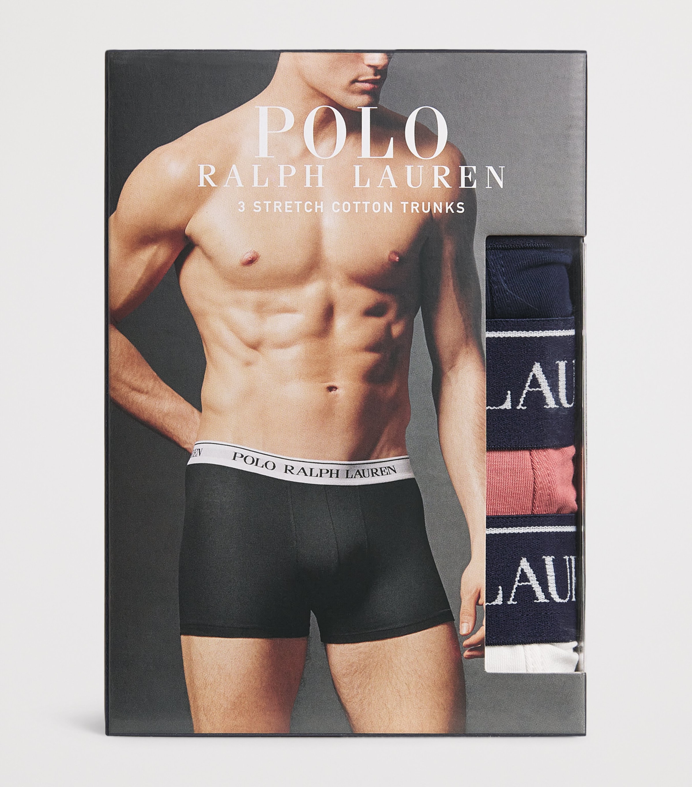 Stretch-Cotton Classic Trunks (Pack of 3) 3PK NVY/PINK/WHT Image 4