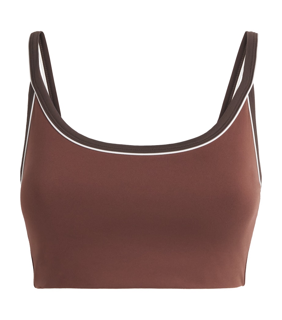 Varley Womens FreeSoft Piper Sports Bra Brown Stone Image 1