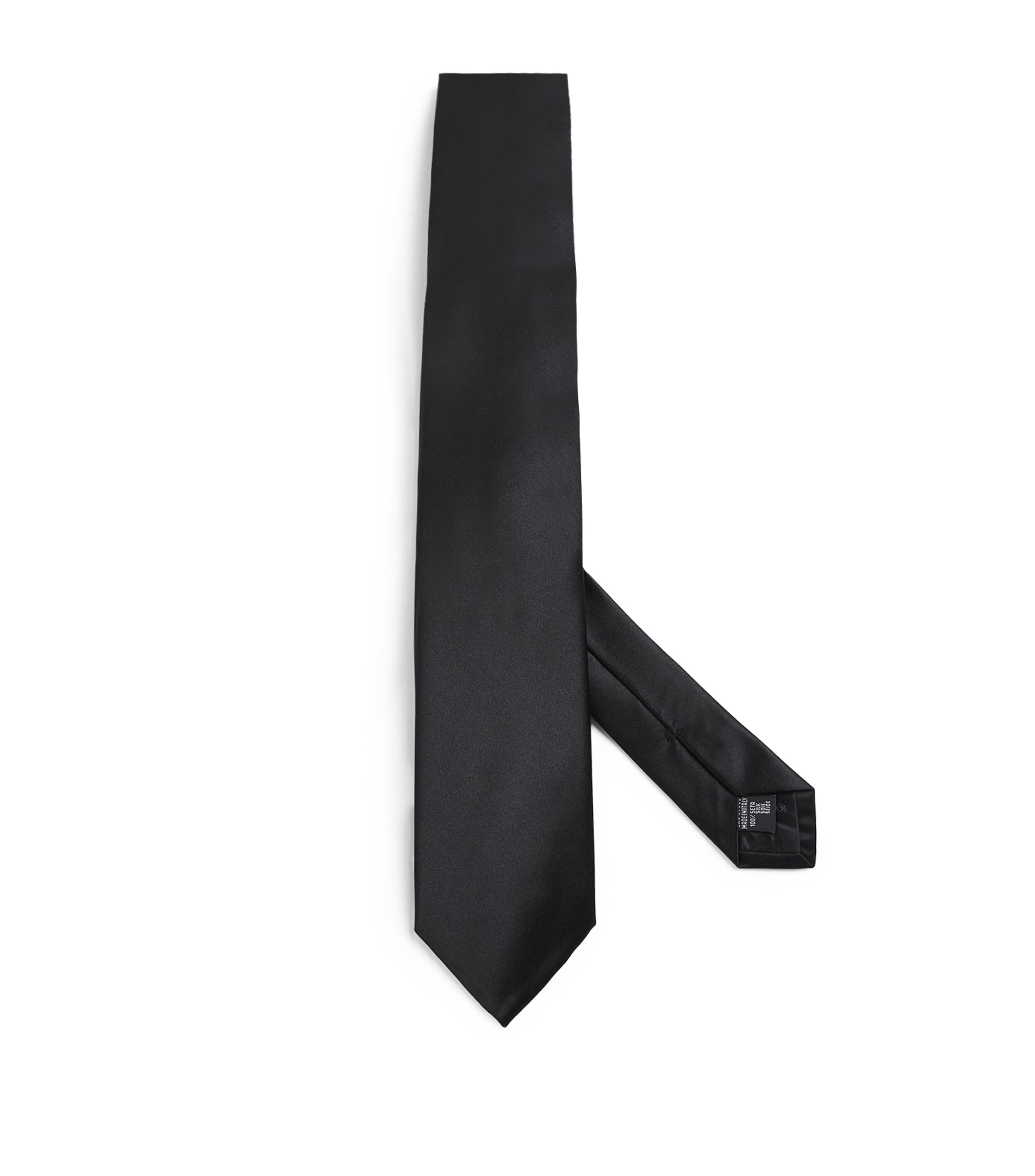 Emporio Armani Silk Tie In Black