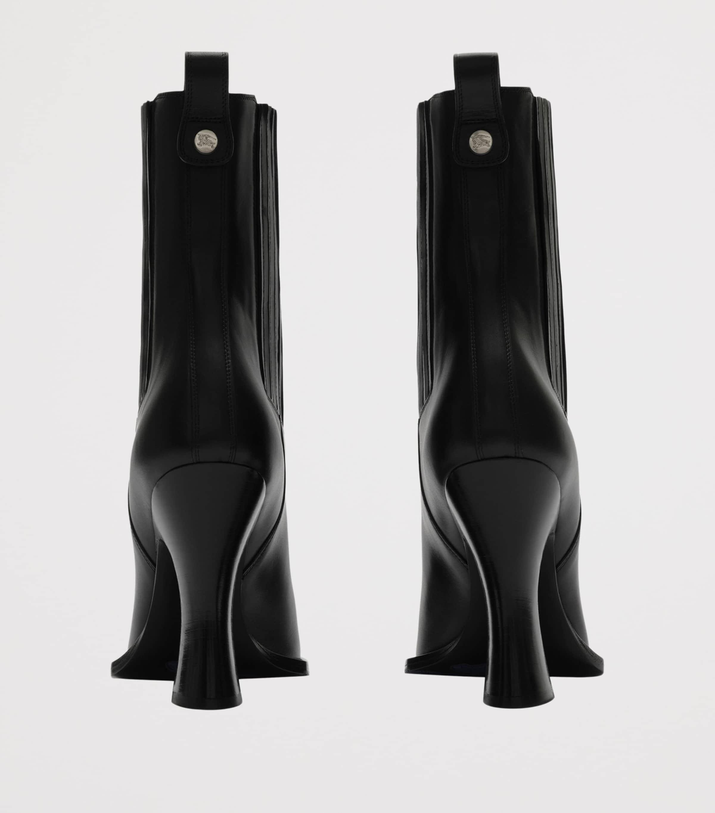 Burberry Leather Pillar Ankle Boots 100 Black Image 3