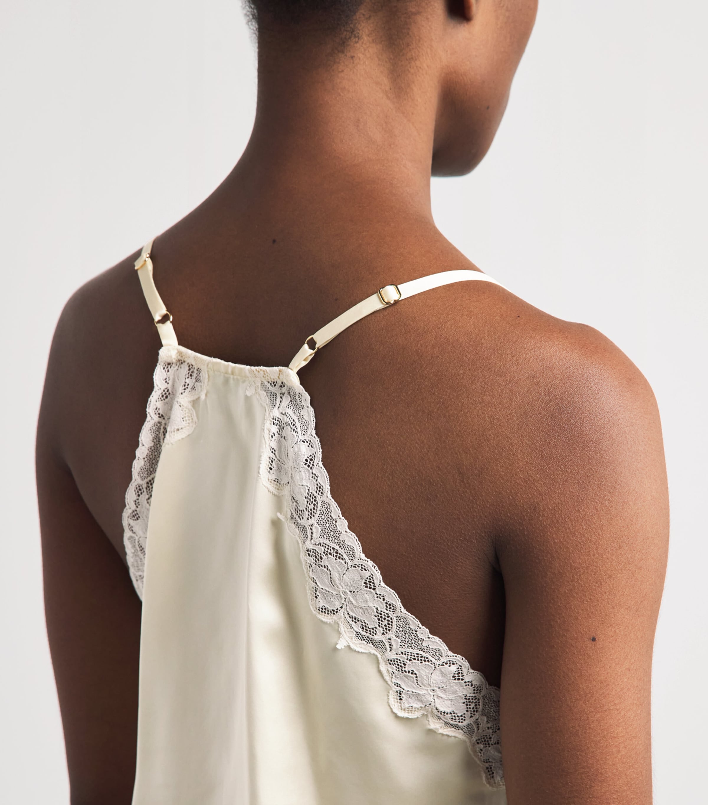 Sandro Paris Womens Lace-Trim Ruffled Top Light Yellow Image 3